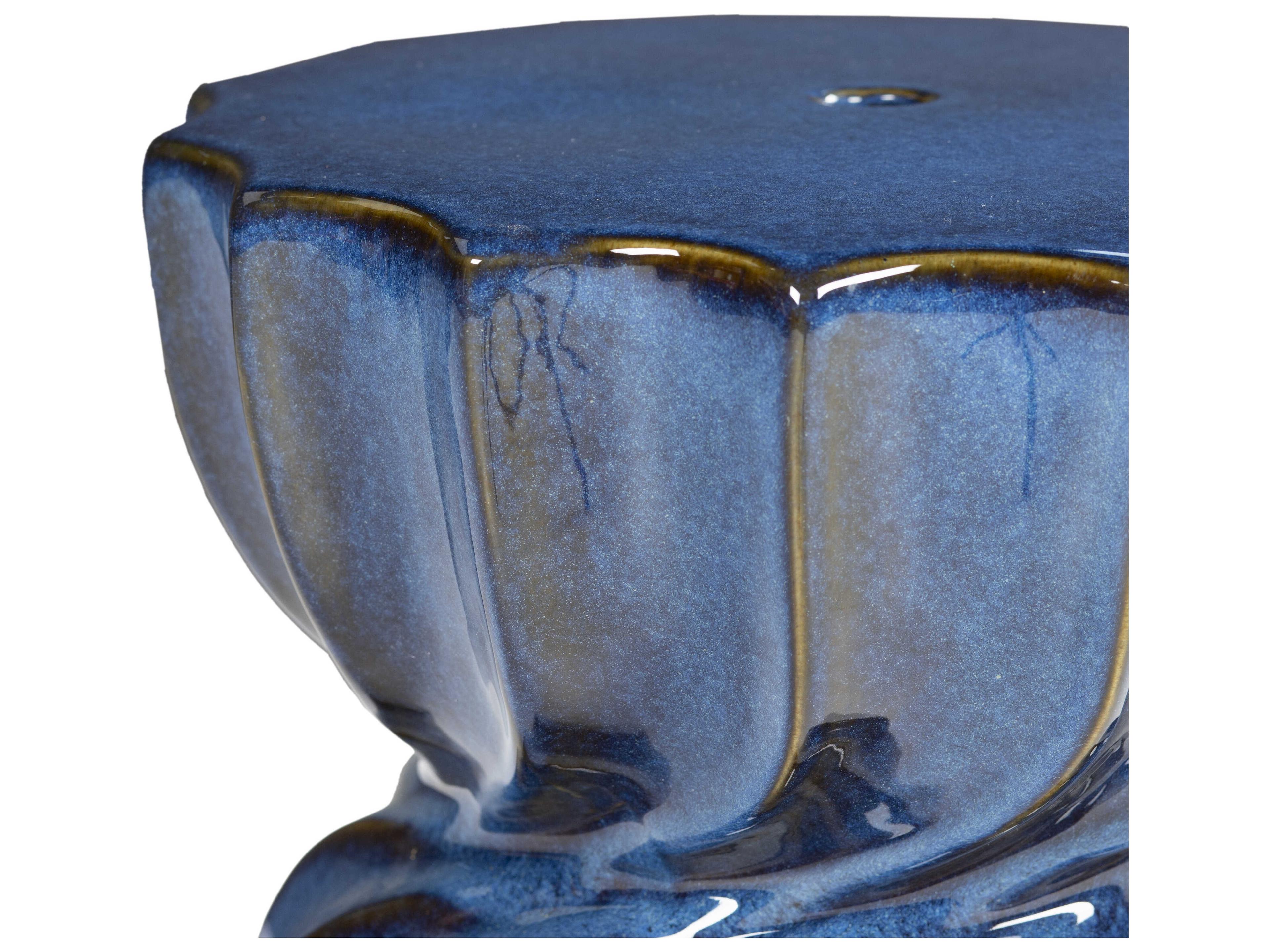 Luxecor Blissful Blue Accent Stool