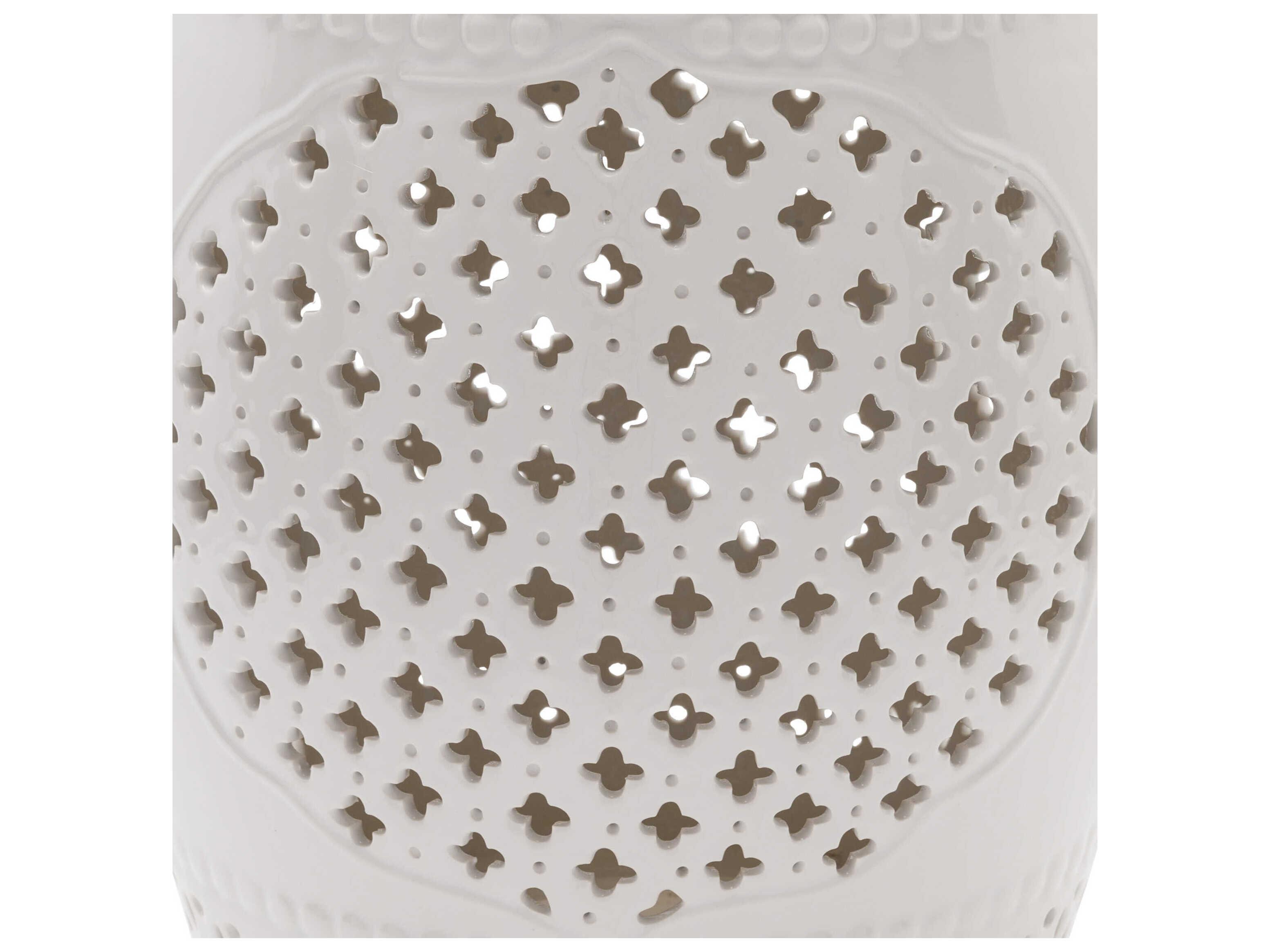 Livabliss by Surya Auburndale White Garden Stool