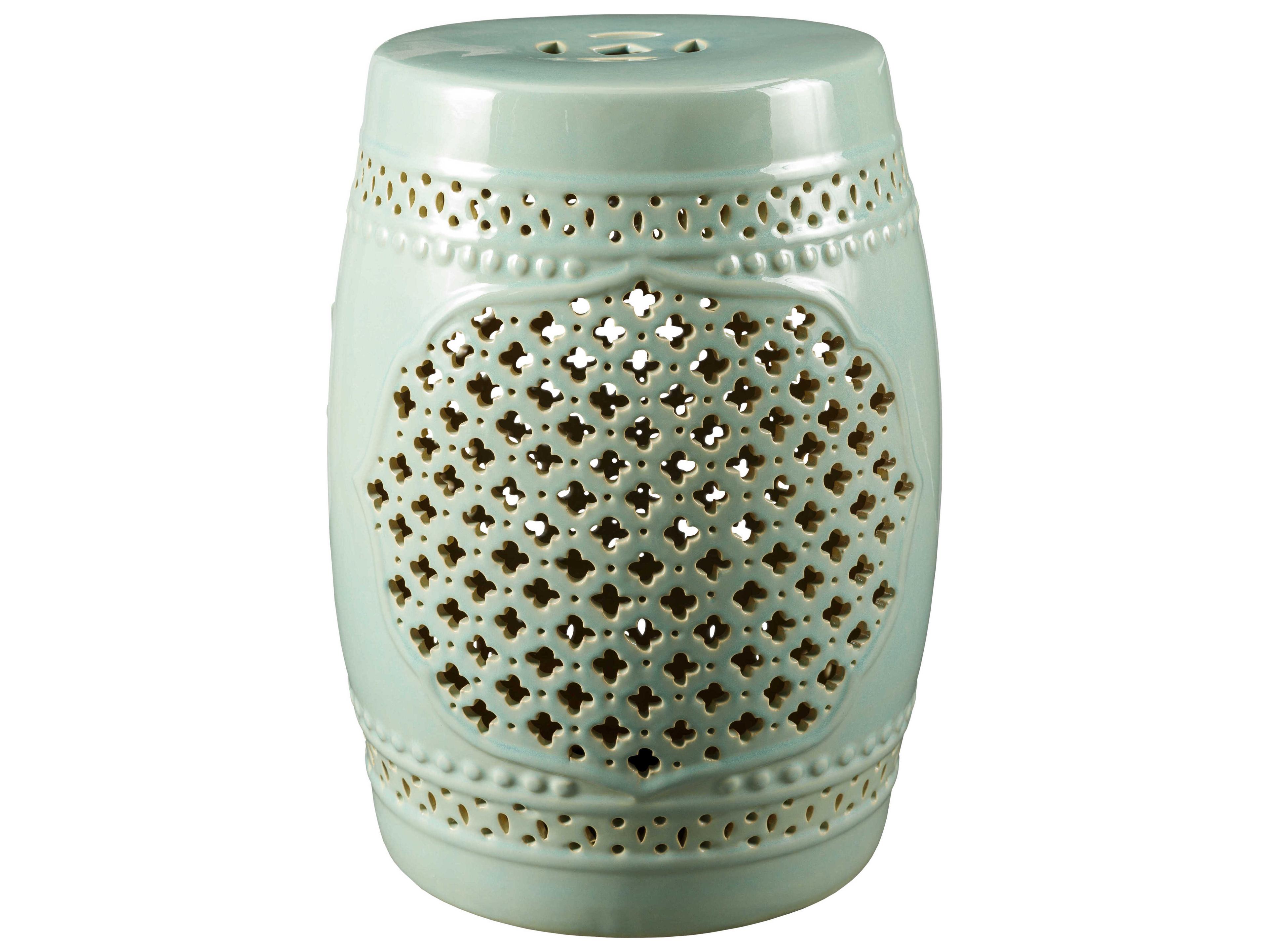 Livabliss by Surya Auburndale Seafoam Green Garden Stool