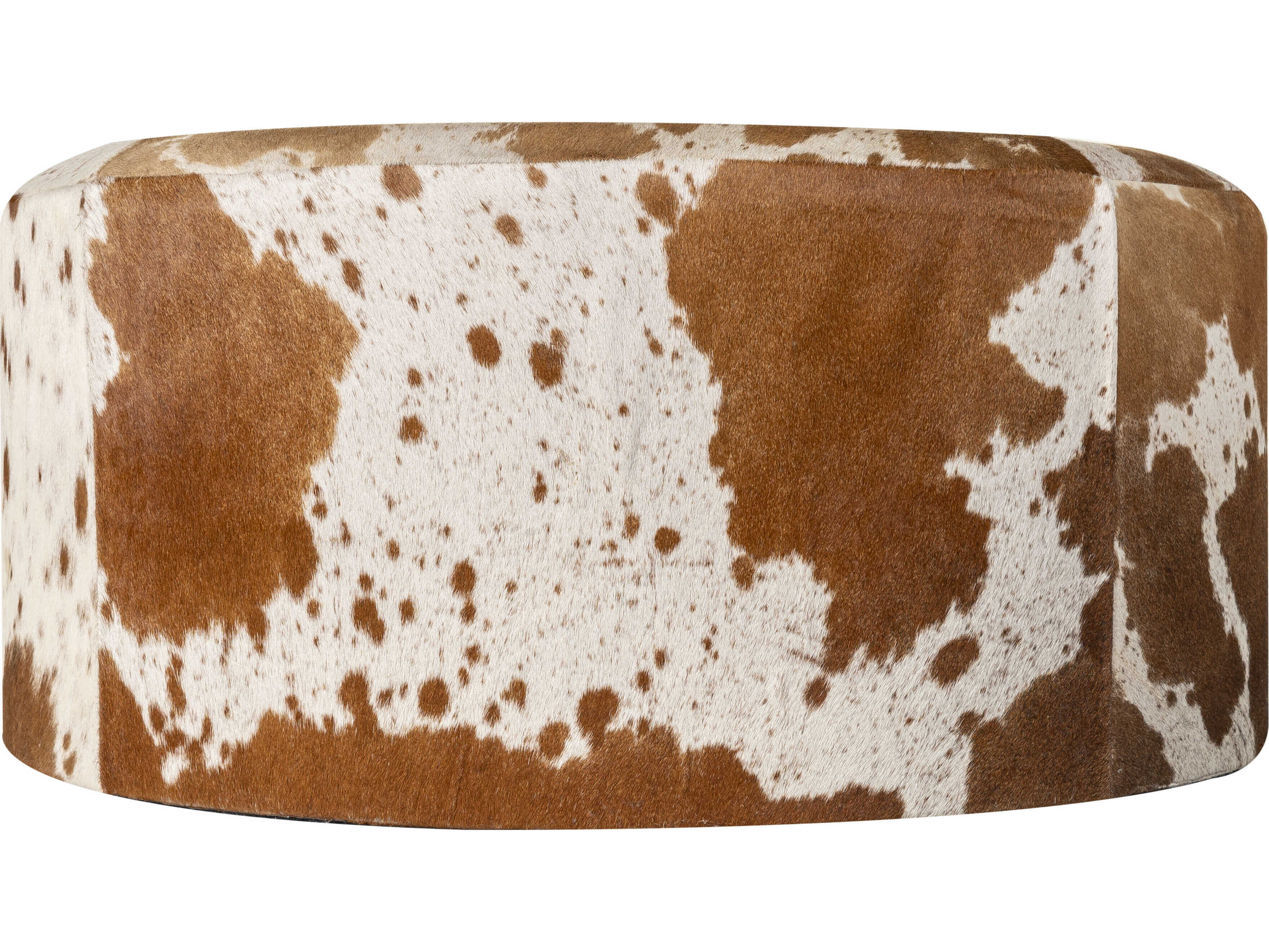 Livabliss by Surya Abilene Pale Pink Brick Sepia Clay Ash Cream Leather Ottoman