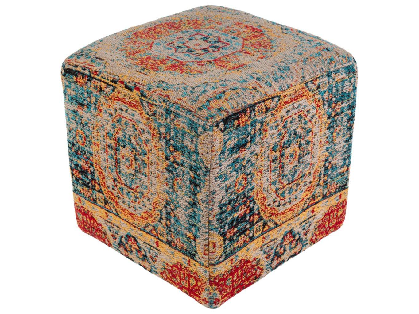 Livabliss by Surya Amsterdam Black Upholstered Ottoman