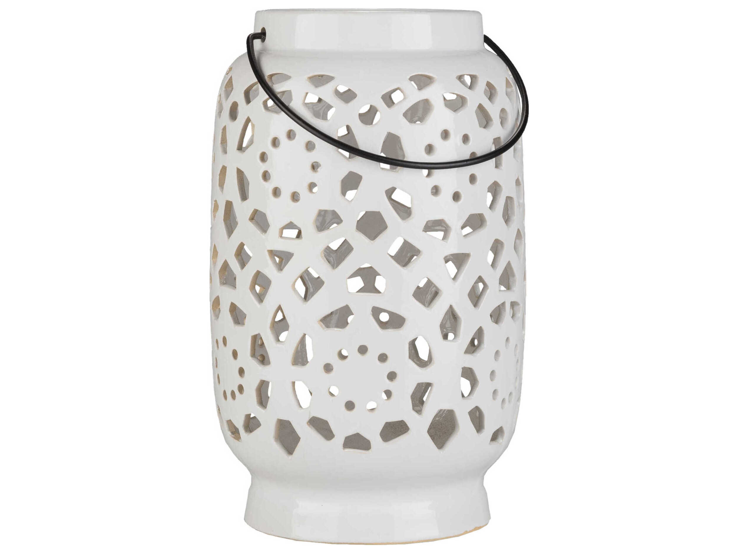 Livabliss by Surya Avery White Lantern