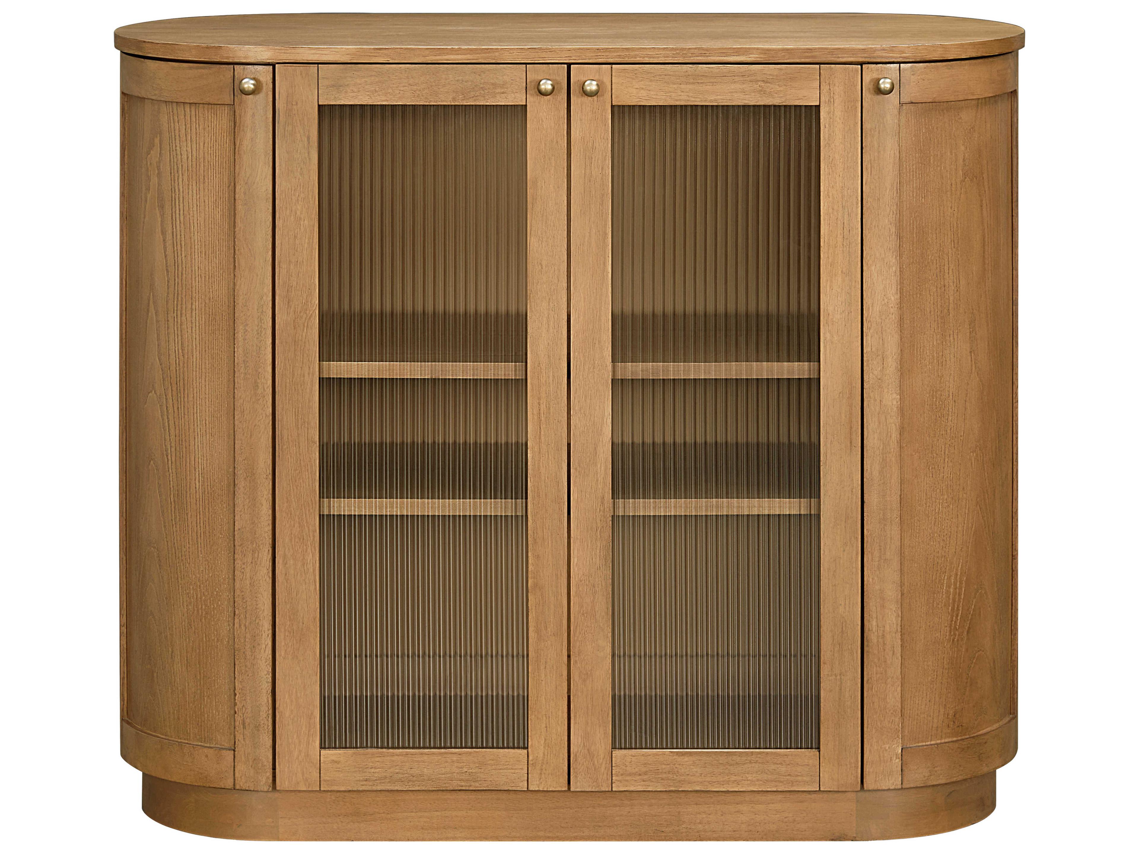 Livabliss by Surya Becki Owens Penasco Clear Tan Brown Ash Wood Accent Cabinet