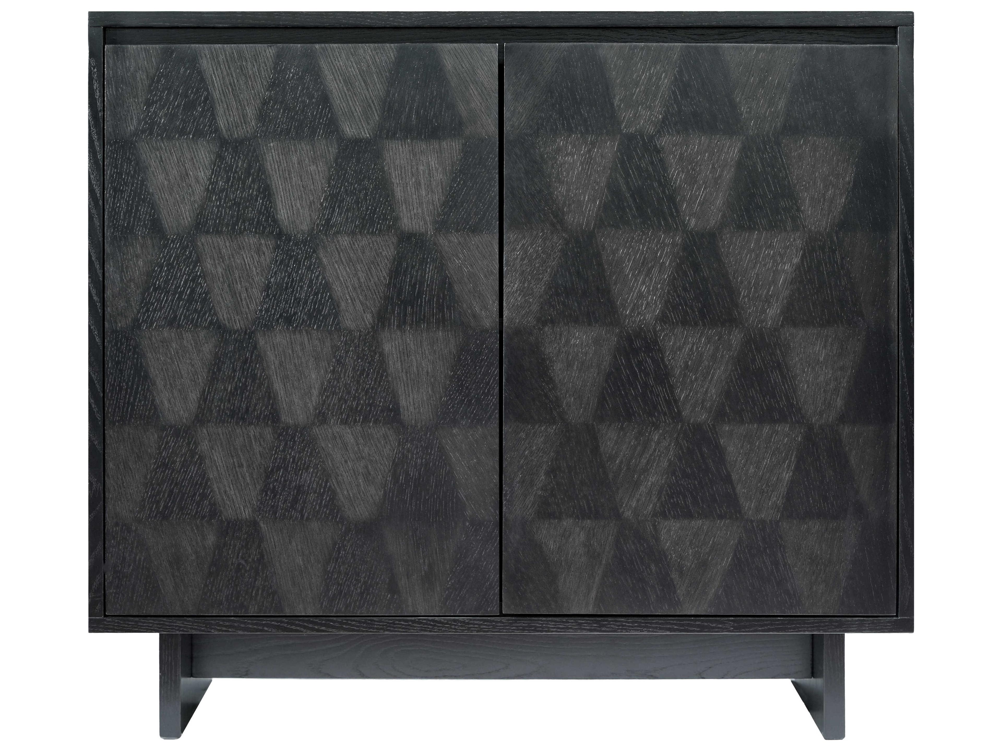Luxecor Blissful Ventana Black Oak Wood Accent Cabinet