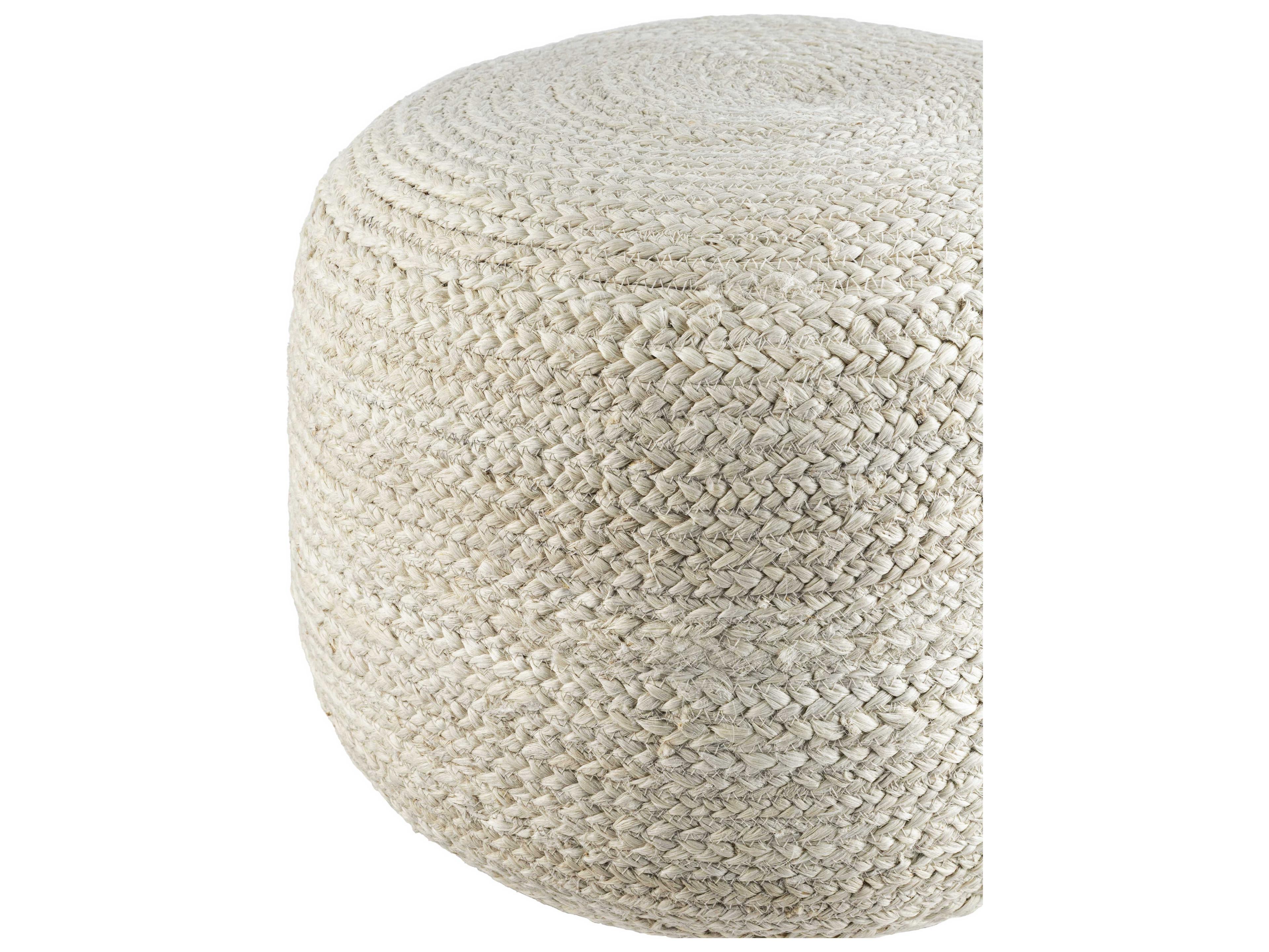 Livabliss by Surya Budapest Ivory Cream Pouf