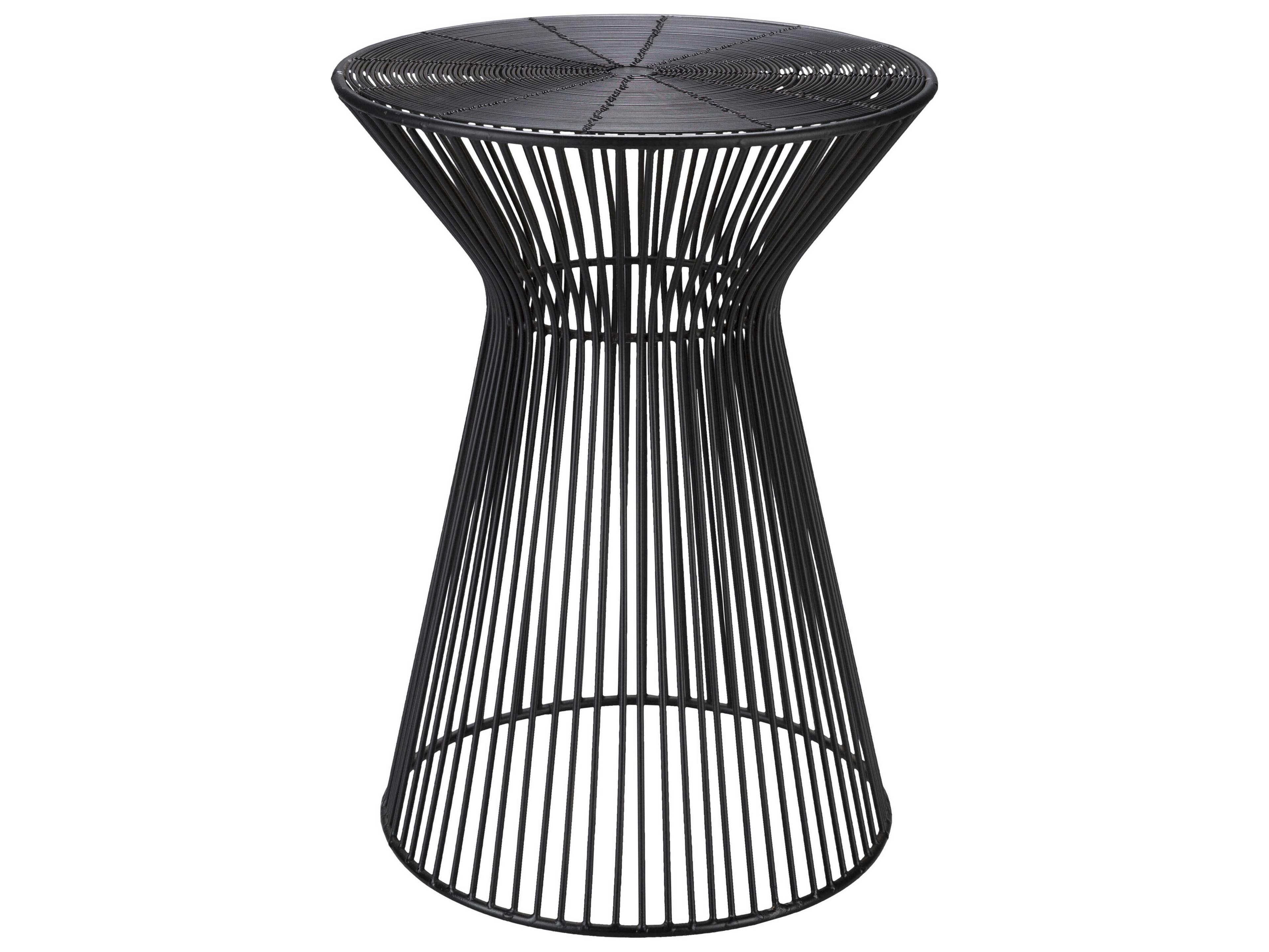 Livabliss by Surya Fife Round Metal Black End Table
