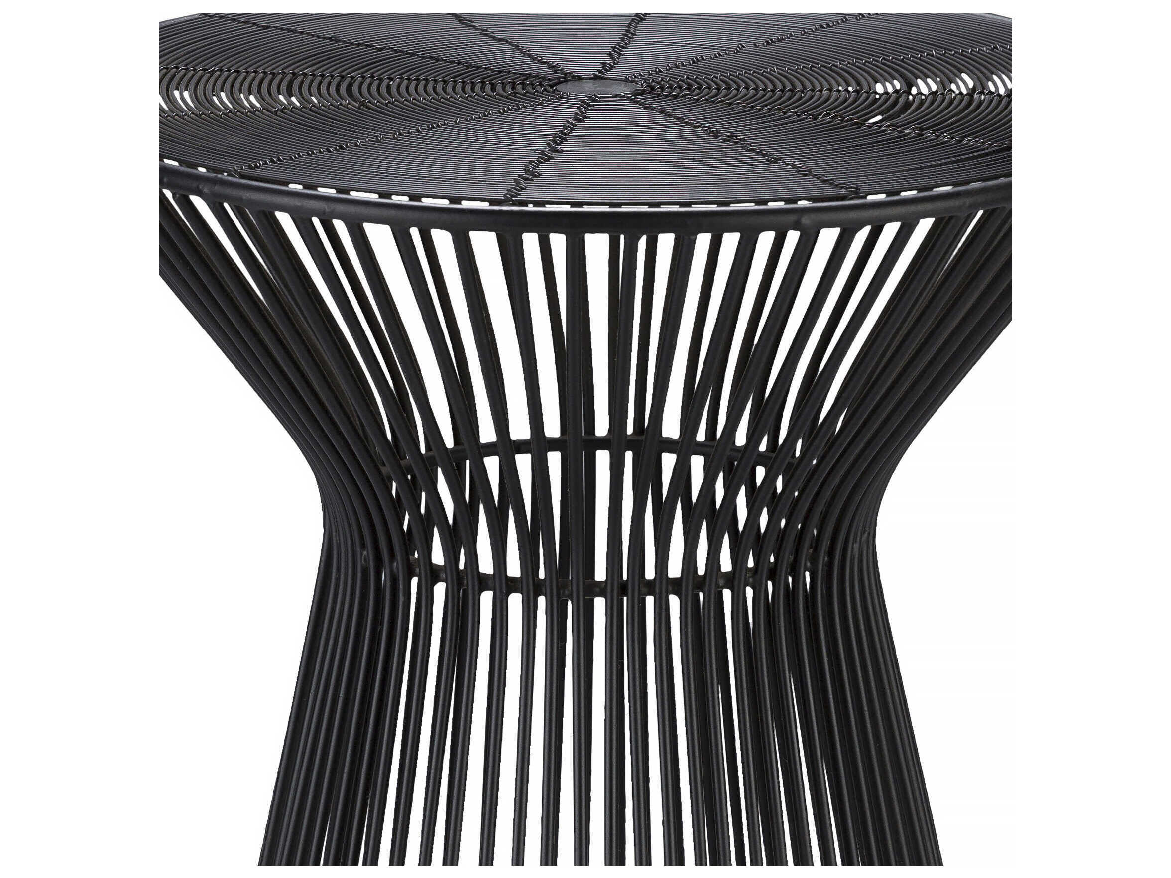 Livabliss by Surya Fife Round Metal Black End Table