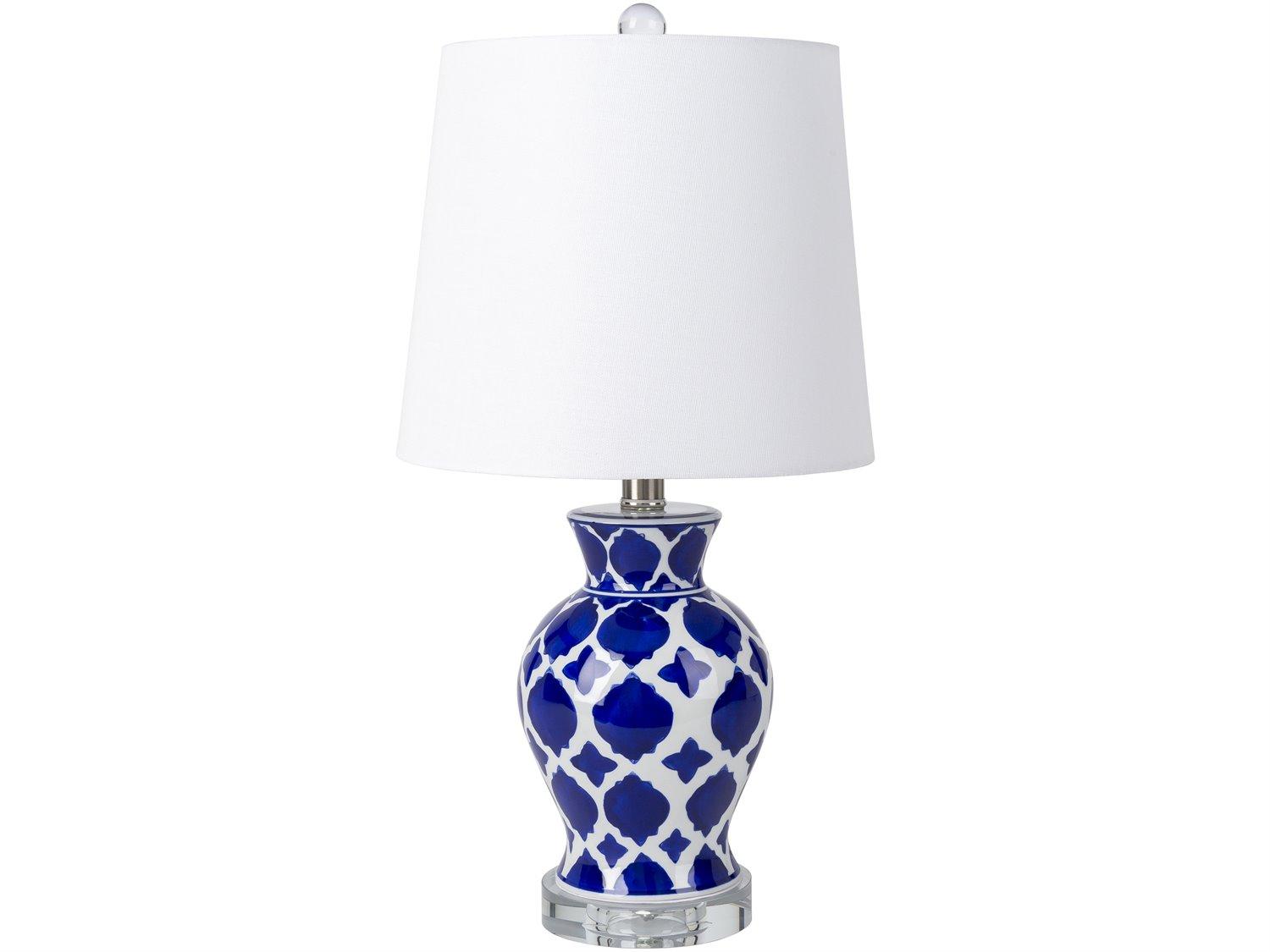 Livabliss by Surya Furneaux White Blue Table Lamp