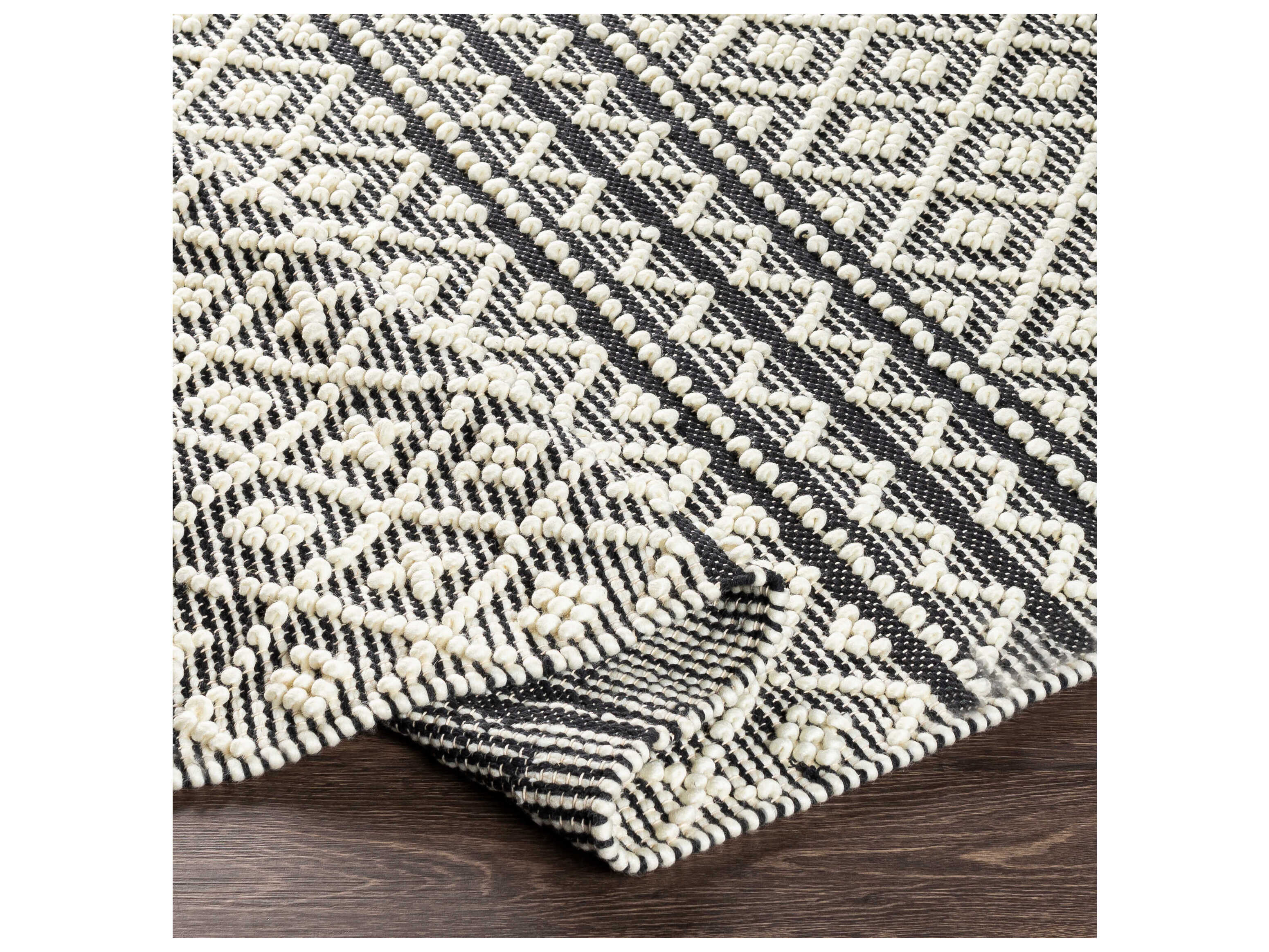 Livabliss by Surya Farmhouse Tassels Geometric Runner Area Rug