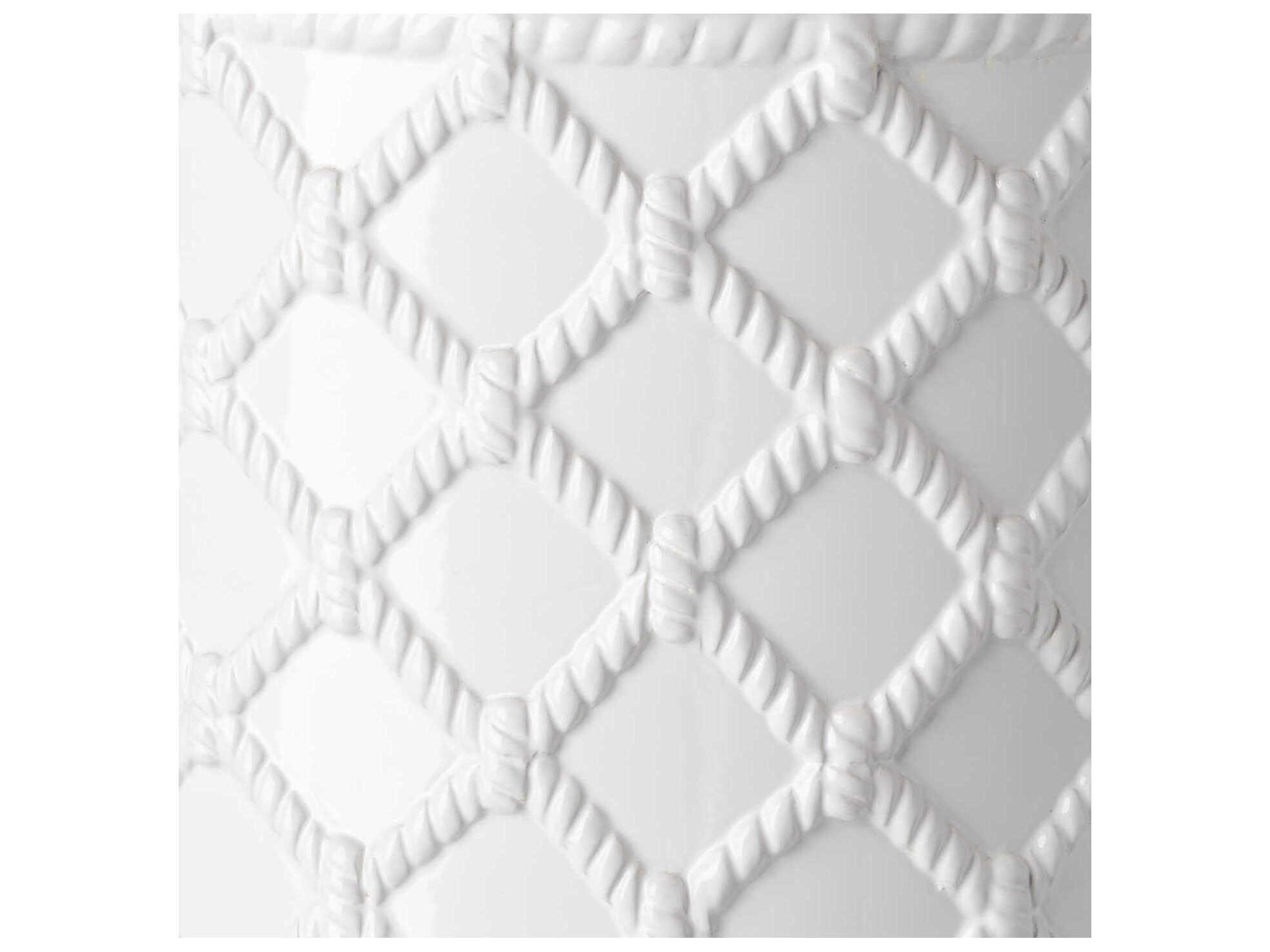 Livabliss by Surya Gaylor White Garden Stool