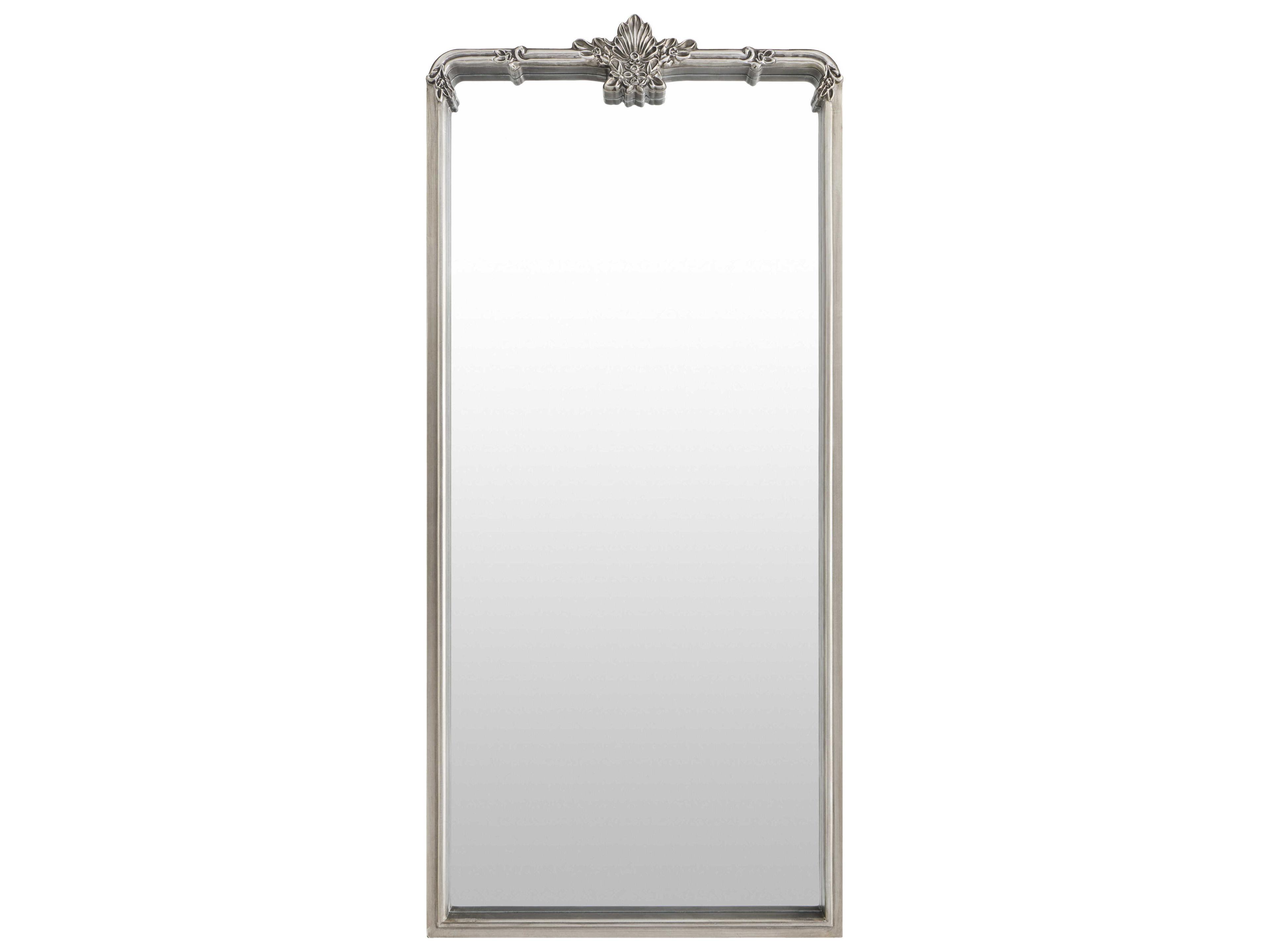 Livabliss by Surya Highclere Antiqued Silver Gray Rectangular Wall Mirror