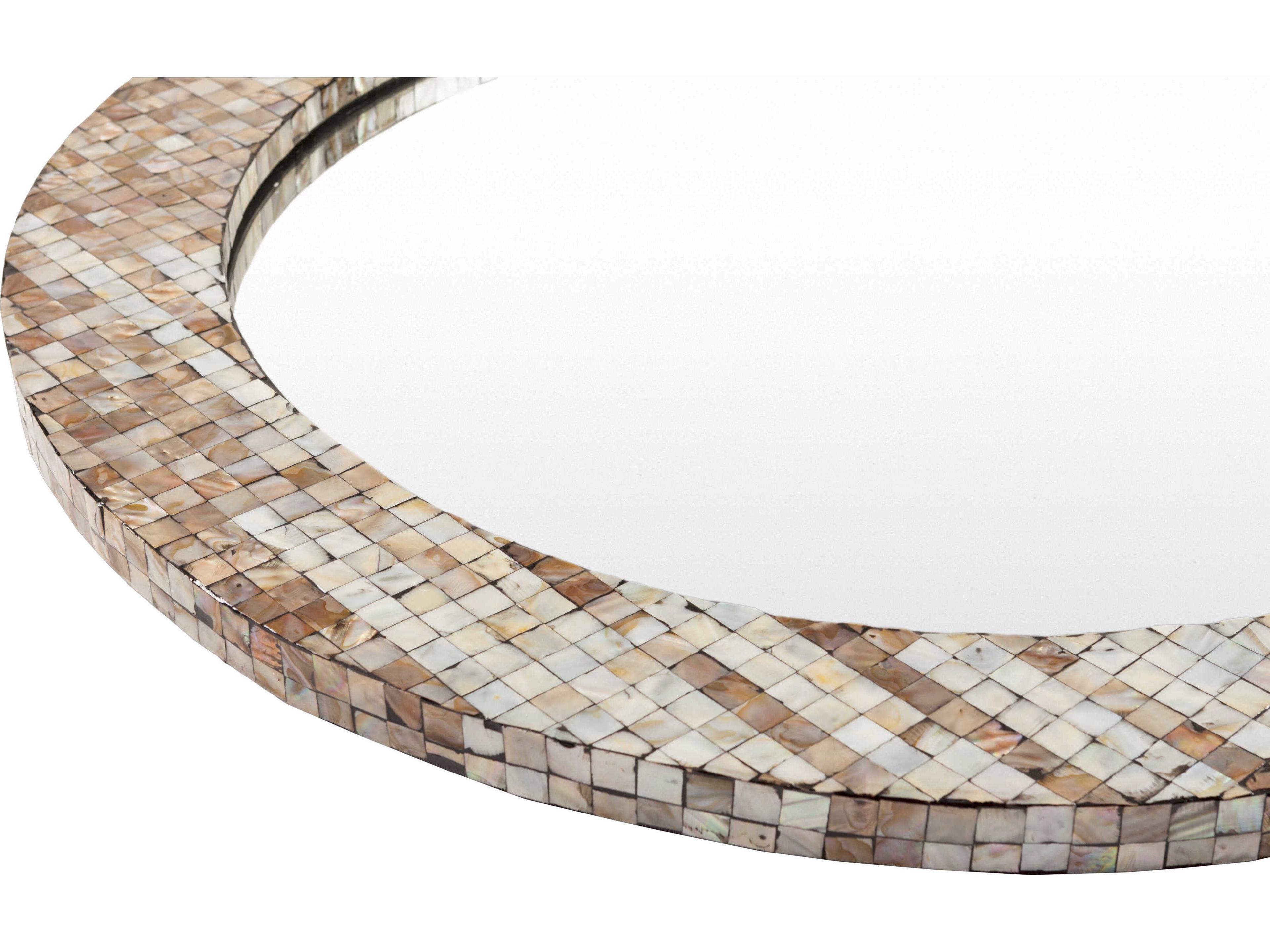 Livabliss by Surya Hornbrook Natural Gray Round Wall Mirror