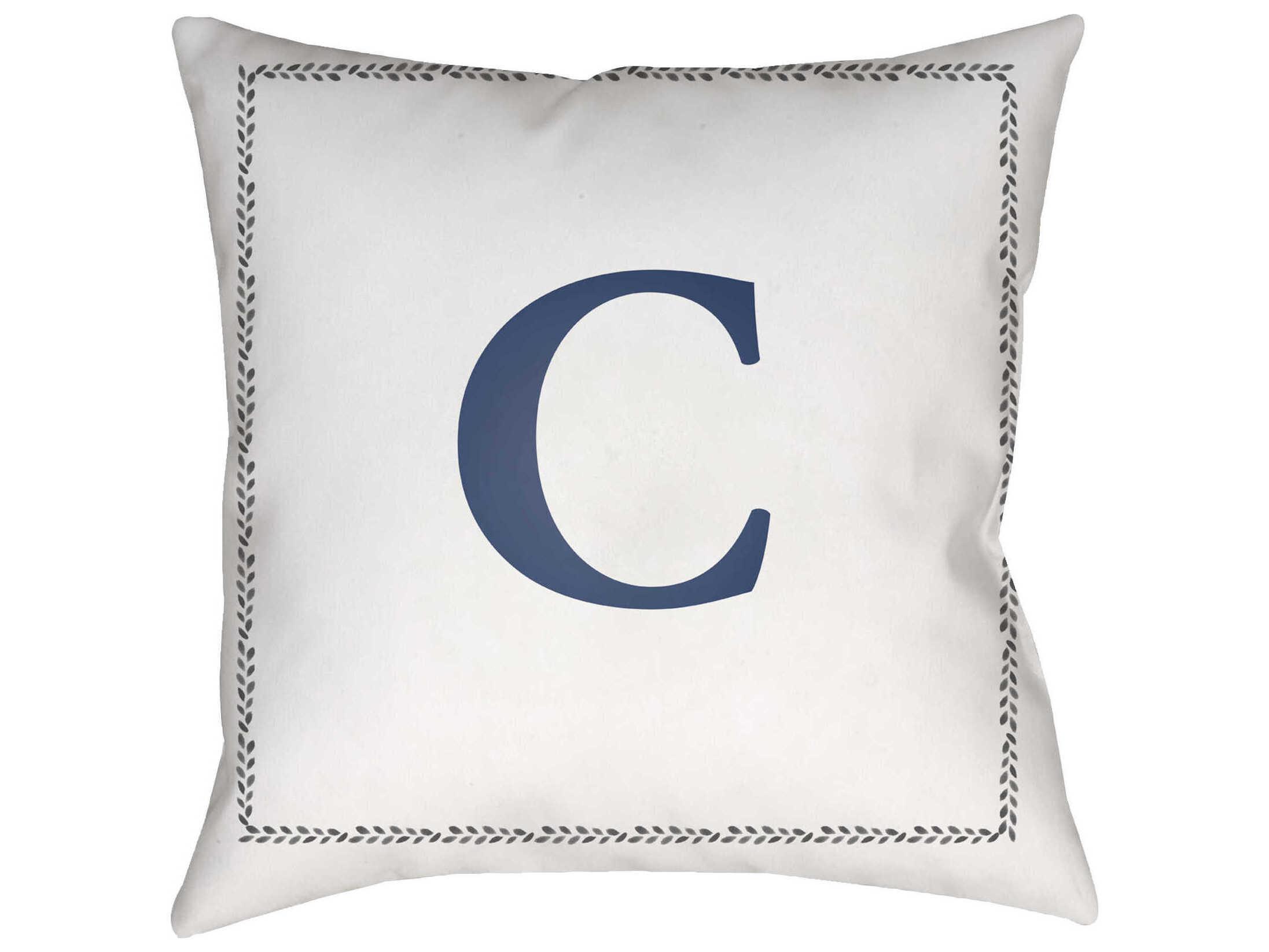 Livabliss by Surya Initials C Pillow