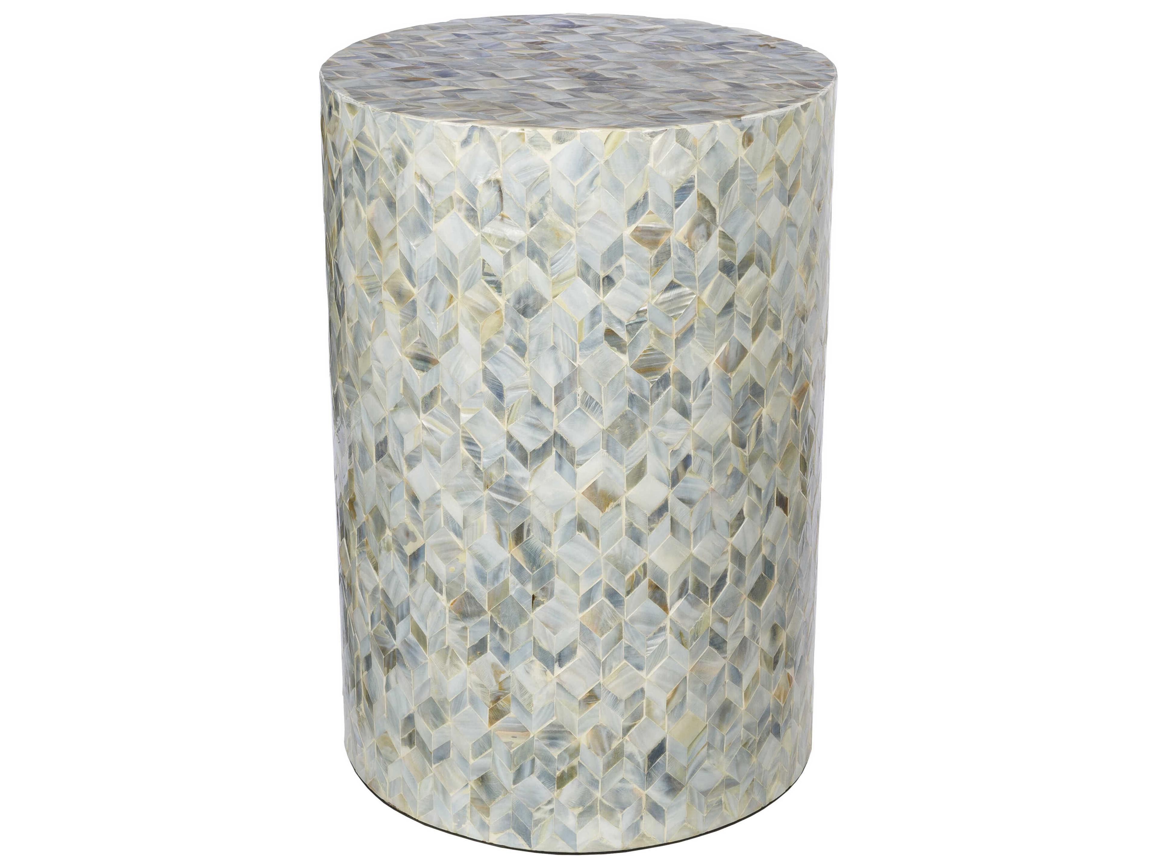 Livabliss by Surya Iridescent Round End Table