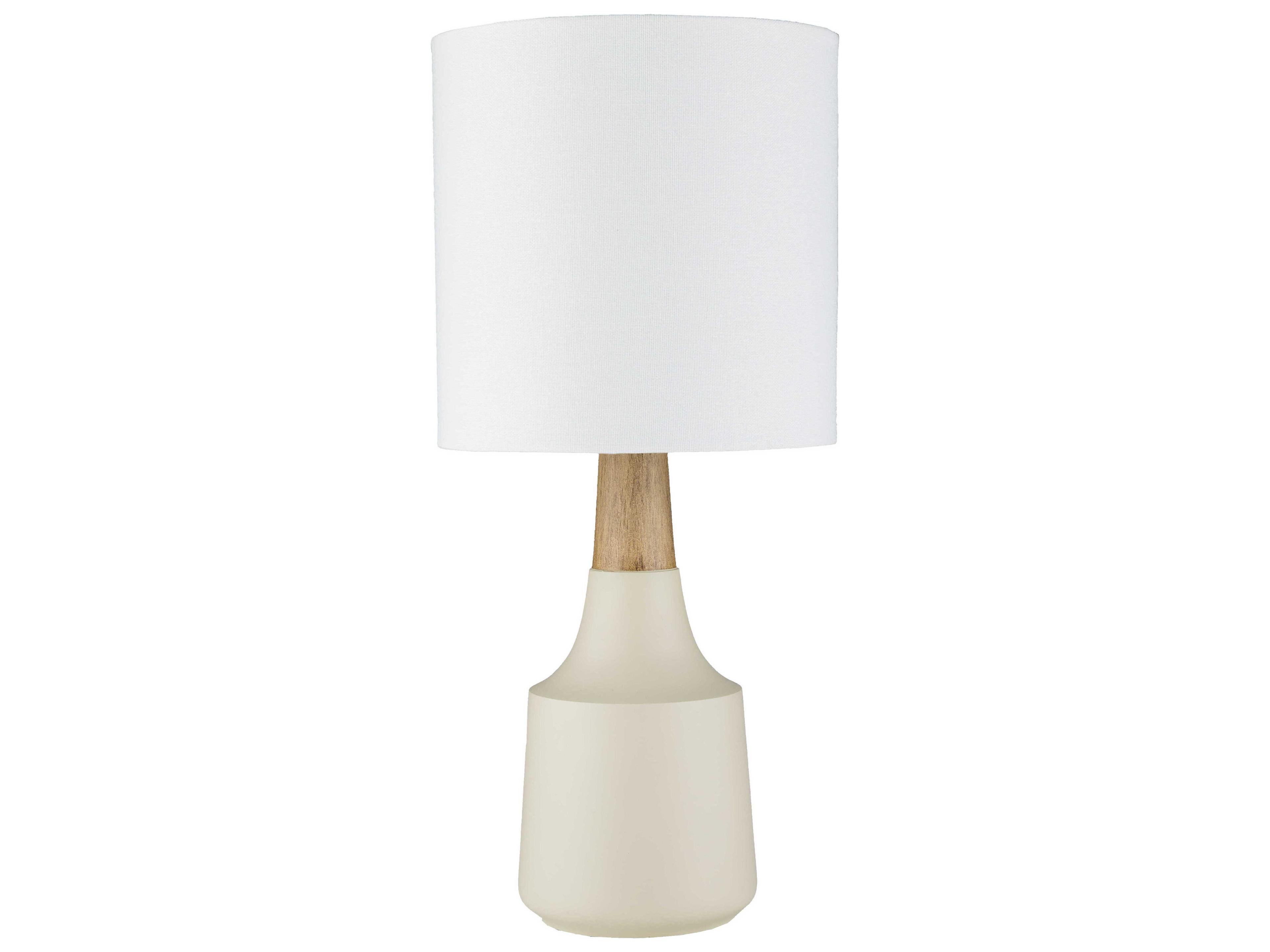 Luxecor Blissful Ivory Off White Table Lamp