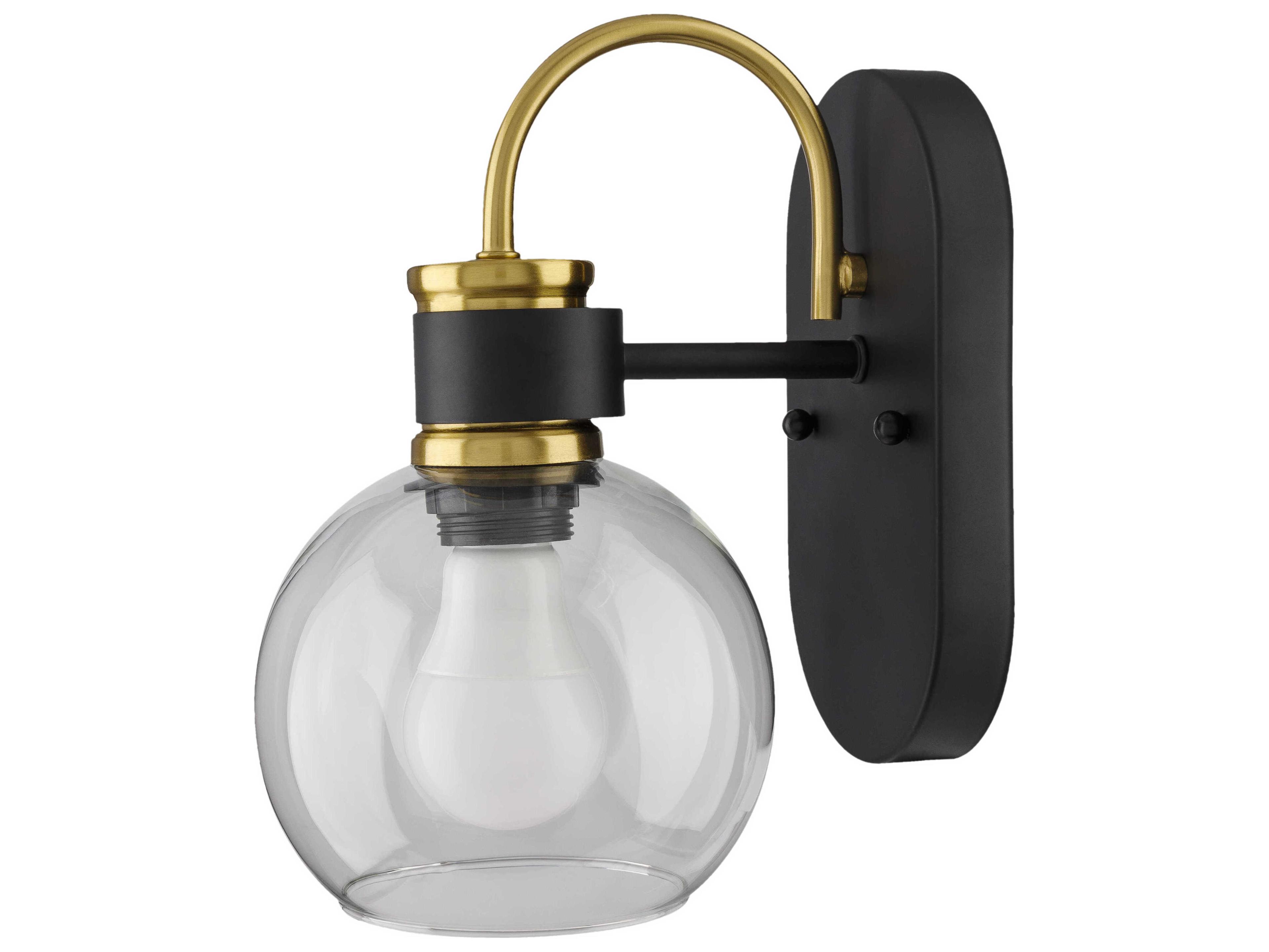 Livabliss by Surya Kwiete 1-Light Black Wall Sconce