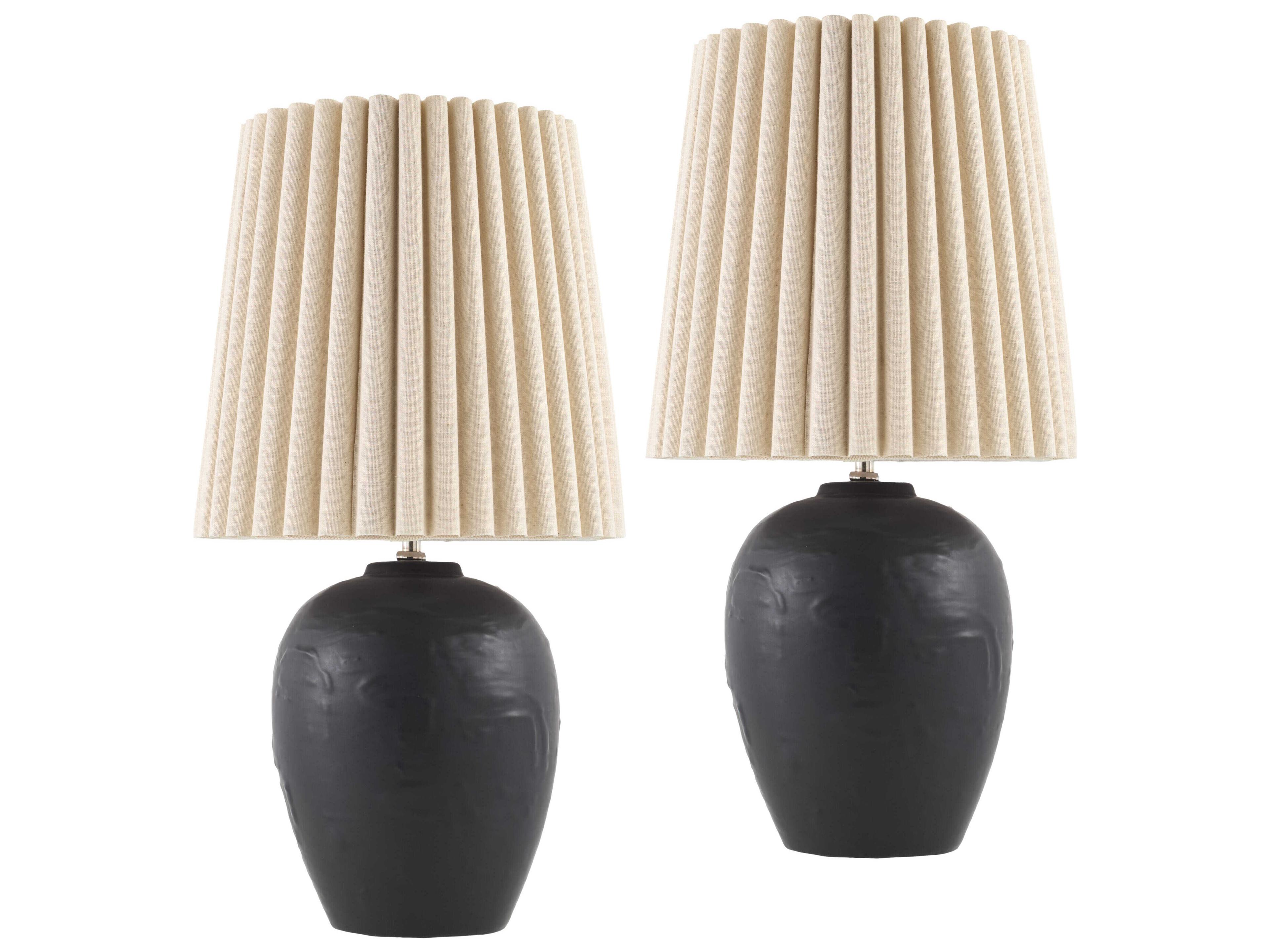 Livabliss by Surya Mako Black Table Lamp (Set of 2)