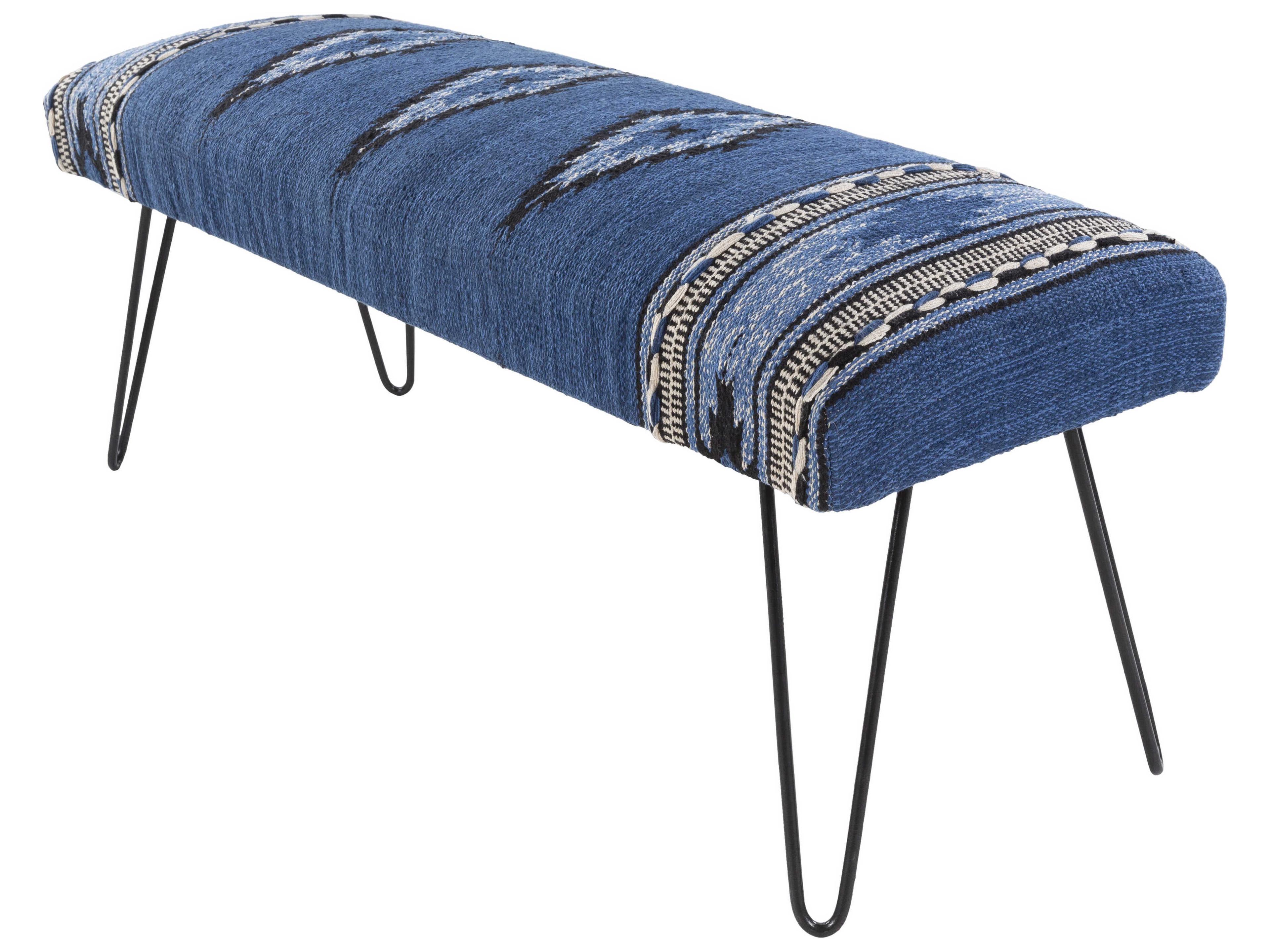 Livabliss by Surya Miriam Dark Blue Black Accent Bench