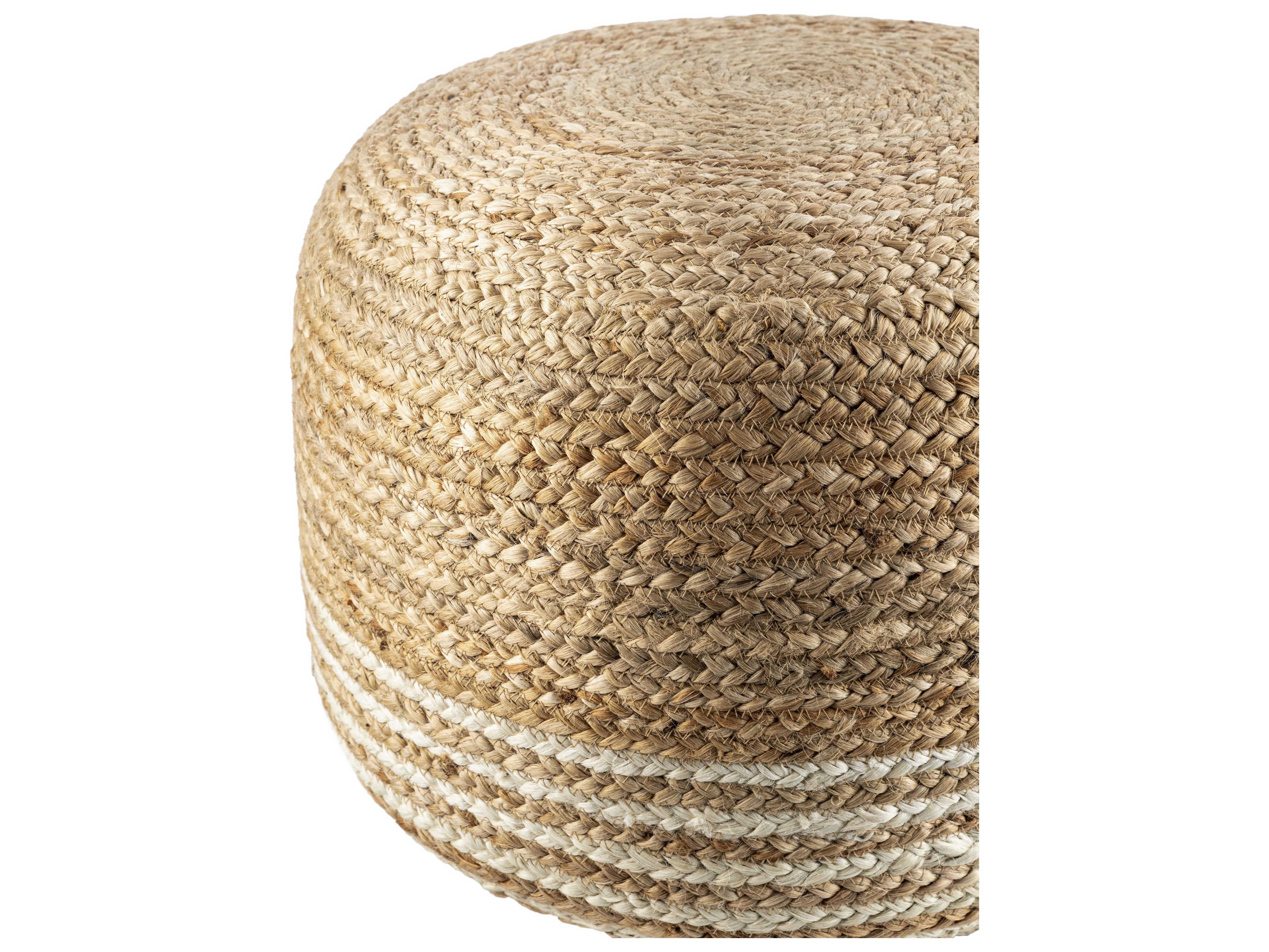 Livabliss by Surya Minsk Beige Pouf