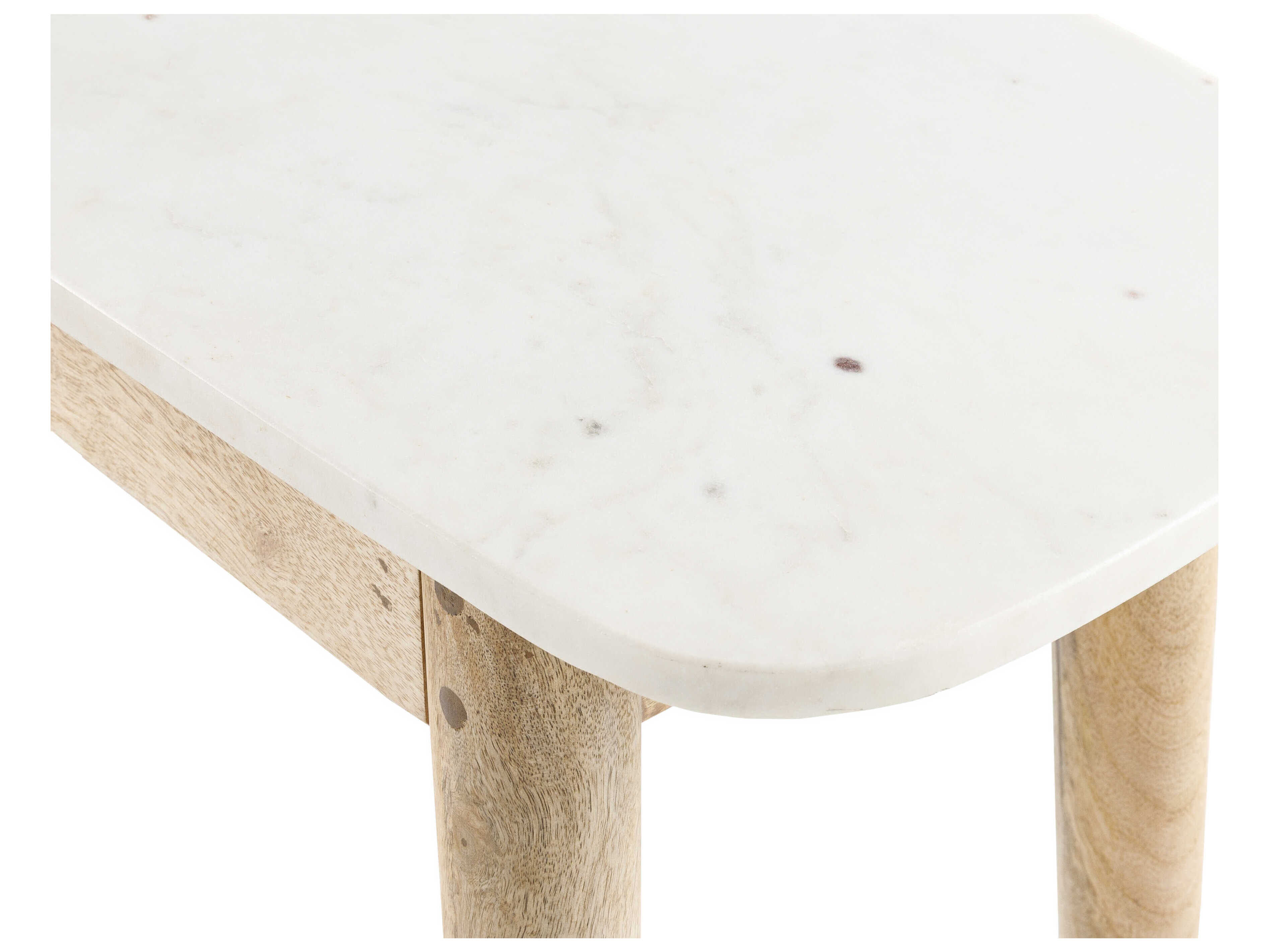 Livabliss by Surya Makrana Marble White Brown Console Table