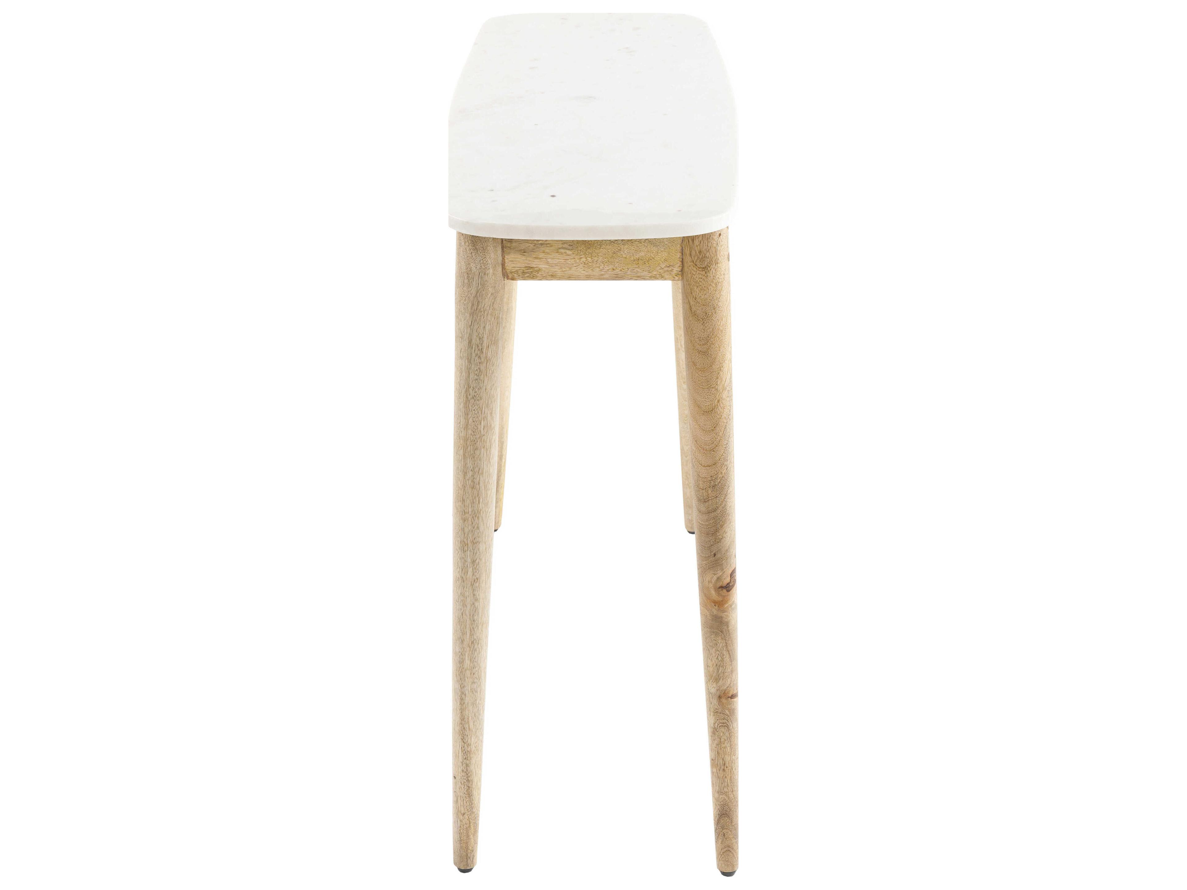 Livabliss by Surya Makrana Marble White Brown Console Table