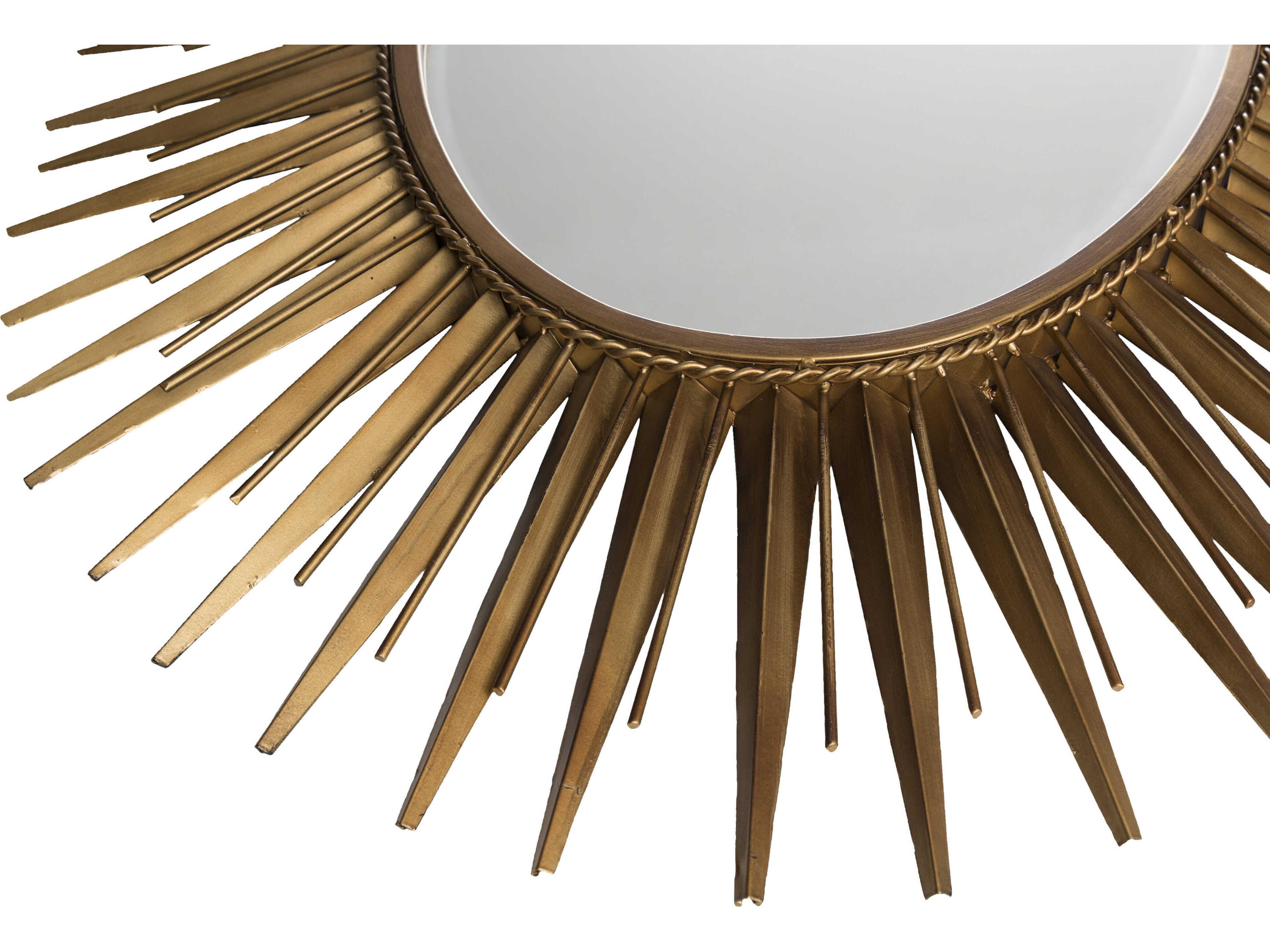 Livabliss by Surya Nihal Hand Ed Metallic Brass Oval Wall Mirror