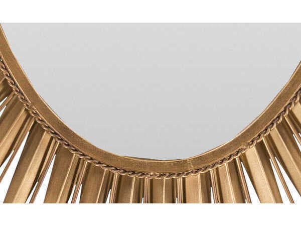 Livabliss by Surya Nihal Hand Ed Metallic Brass Oval Wall Mirror