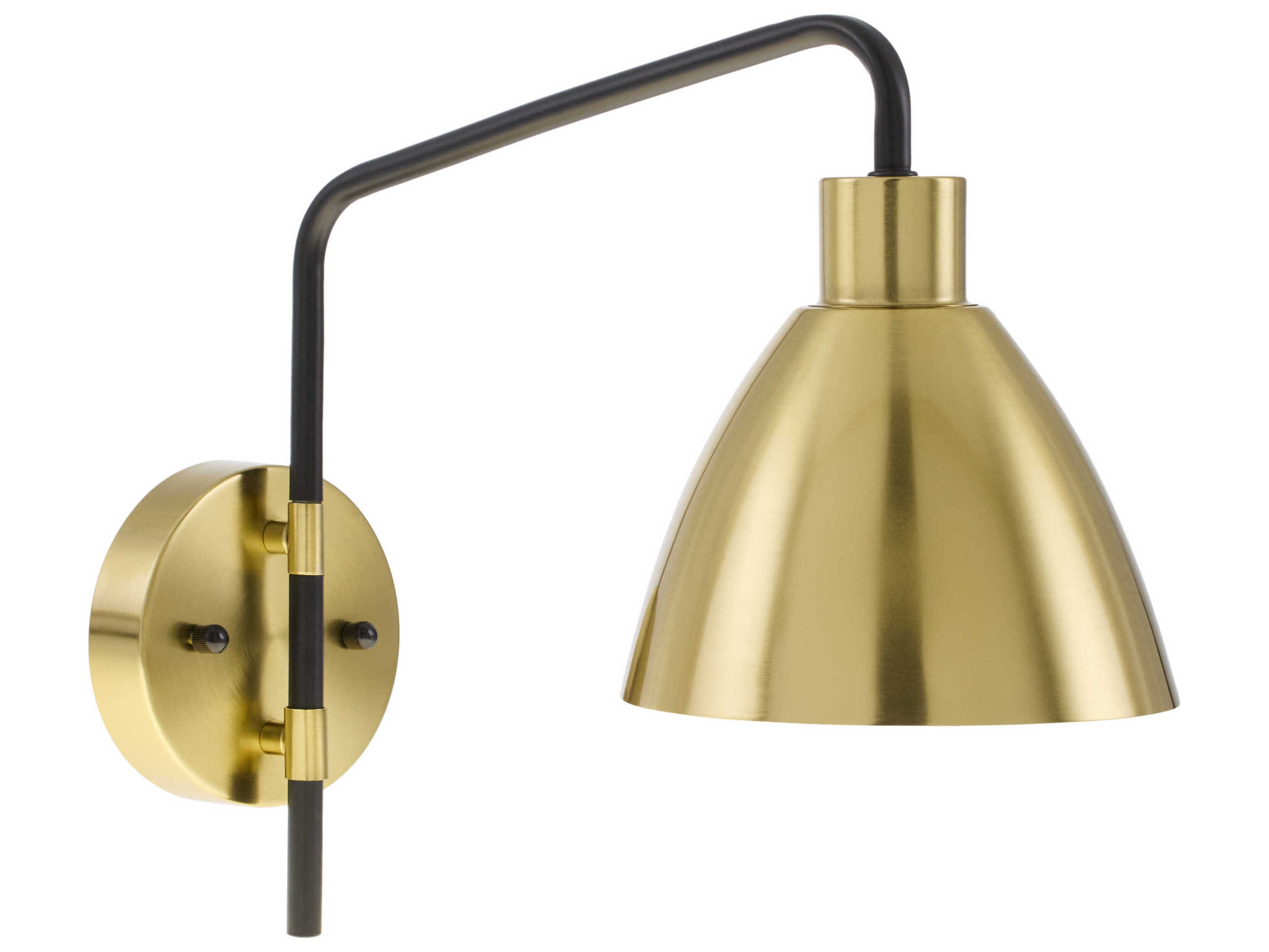 Livabliss by Surya Munos 1-Light Metallic Brass Swing Wall Sconce