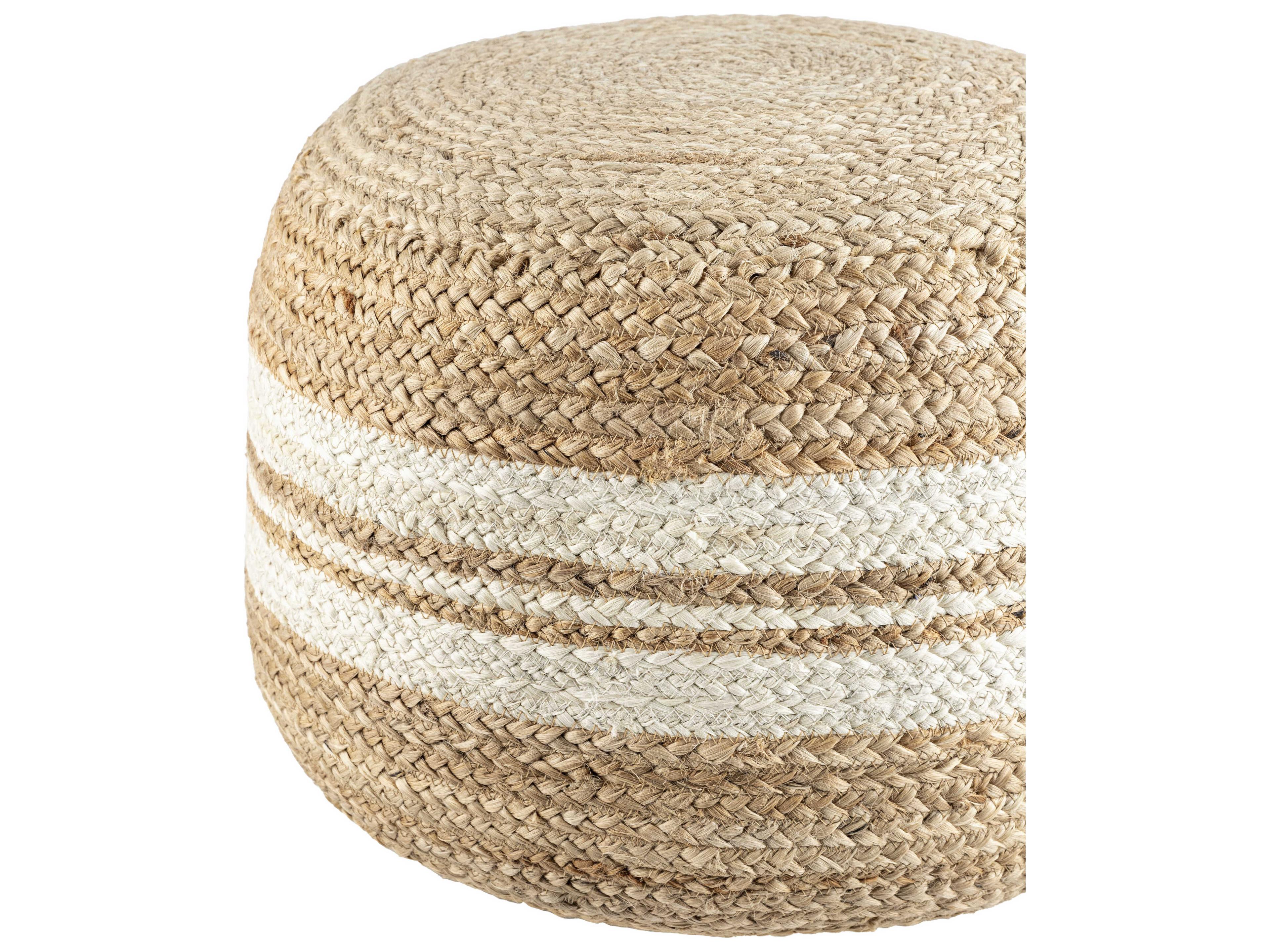 Livabliss by Surya Mallows Beige Ivory Pouf