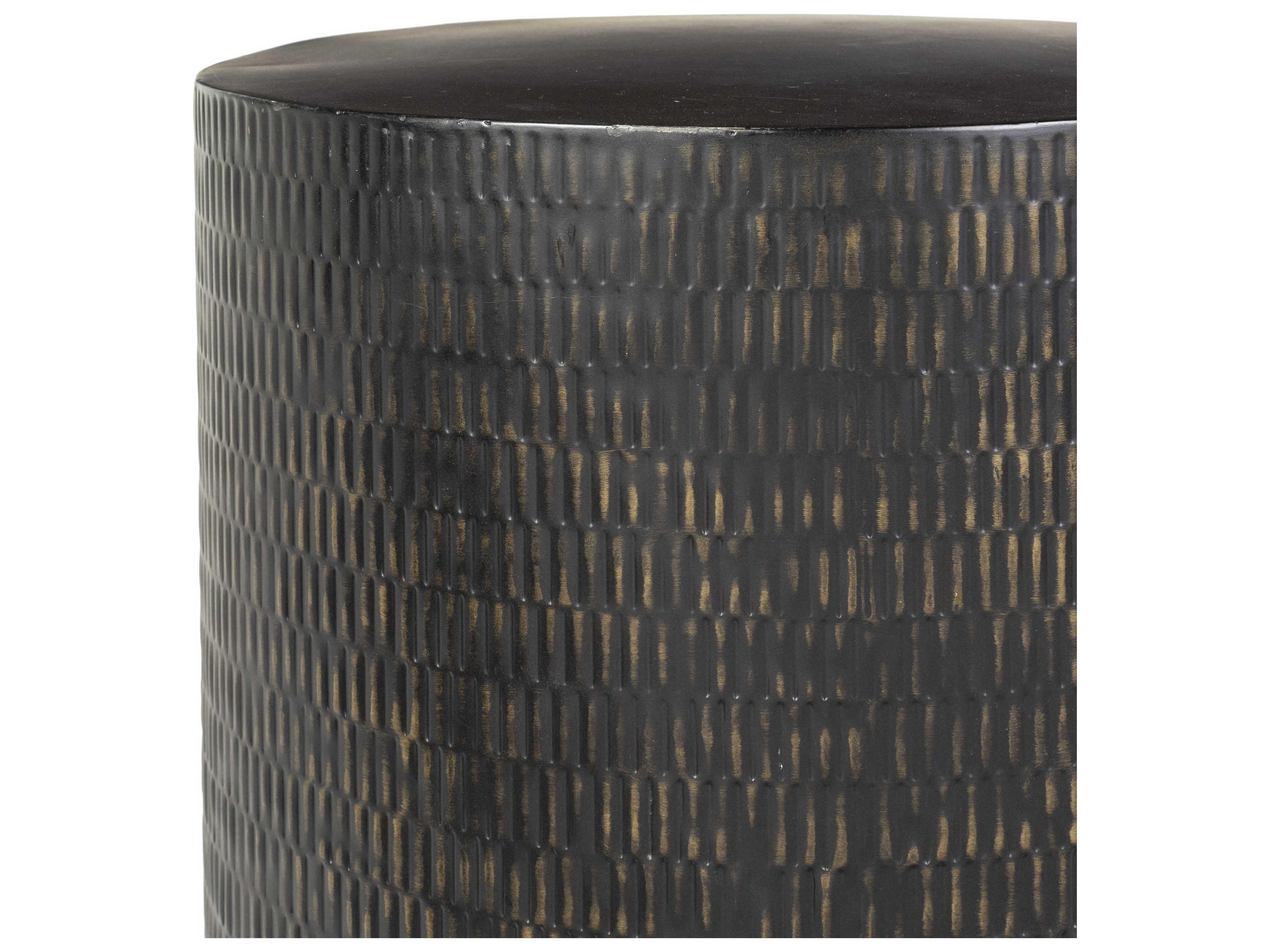 Livabliss by Surya Amenet Round Steel Black End Table