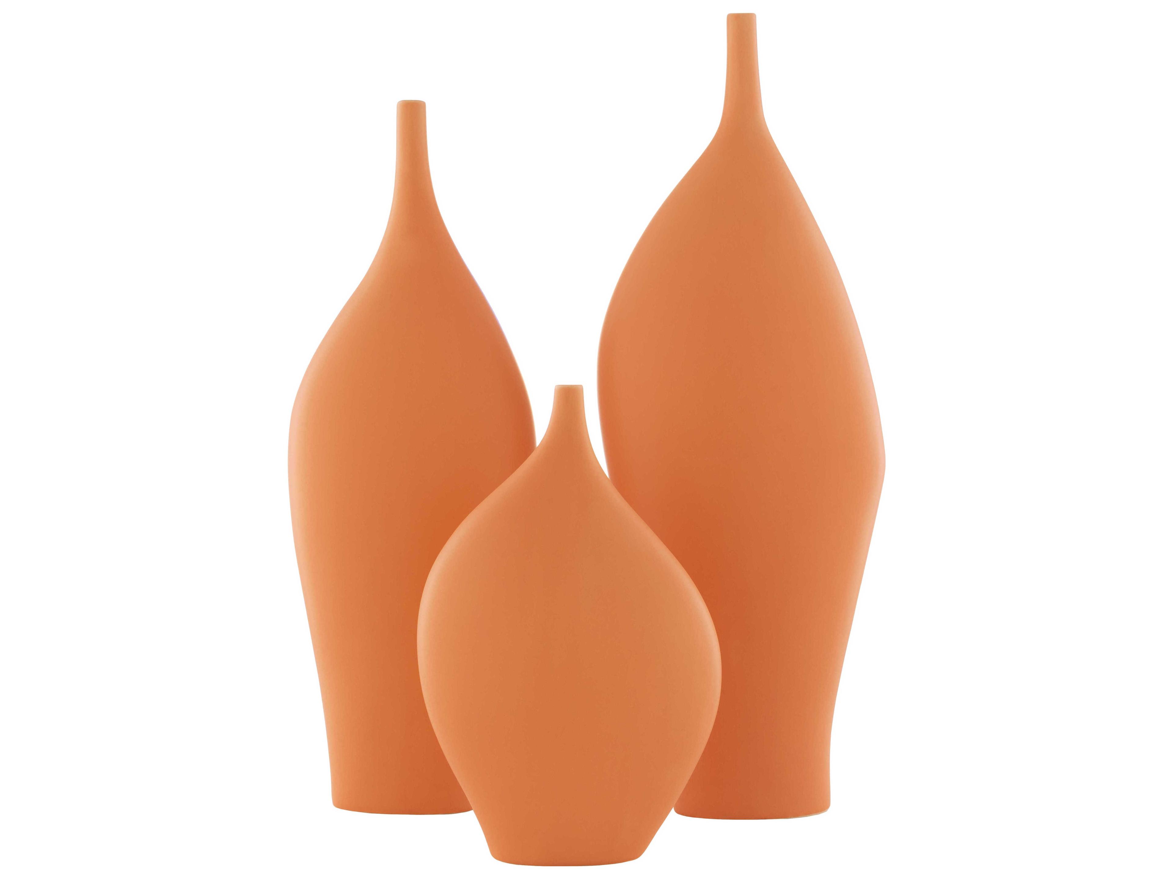 Livabliss by Surya Neo Orange Vase (Set of 3)