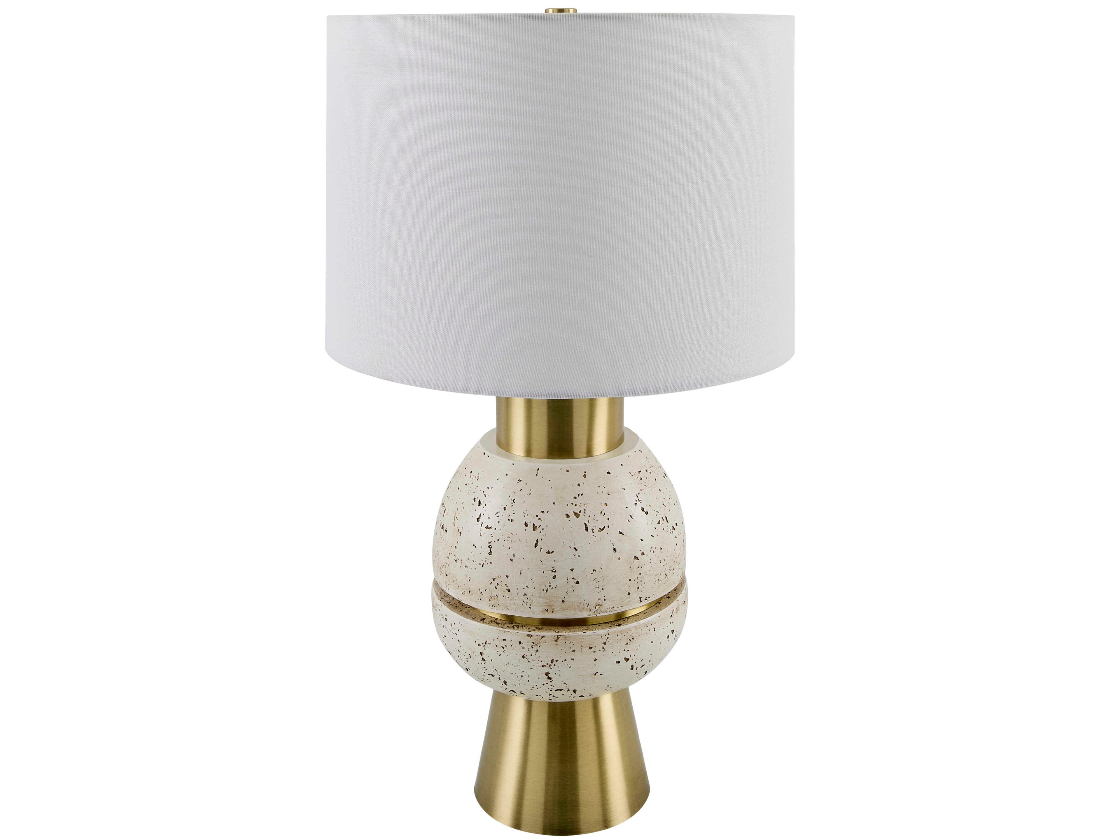 Livabliss by Surya Niobe Speckled White Buffet Lamp