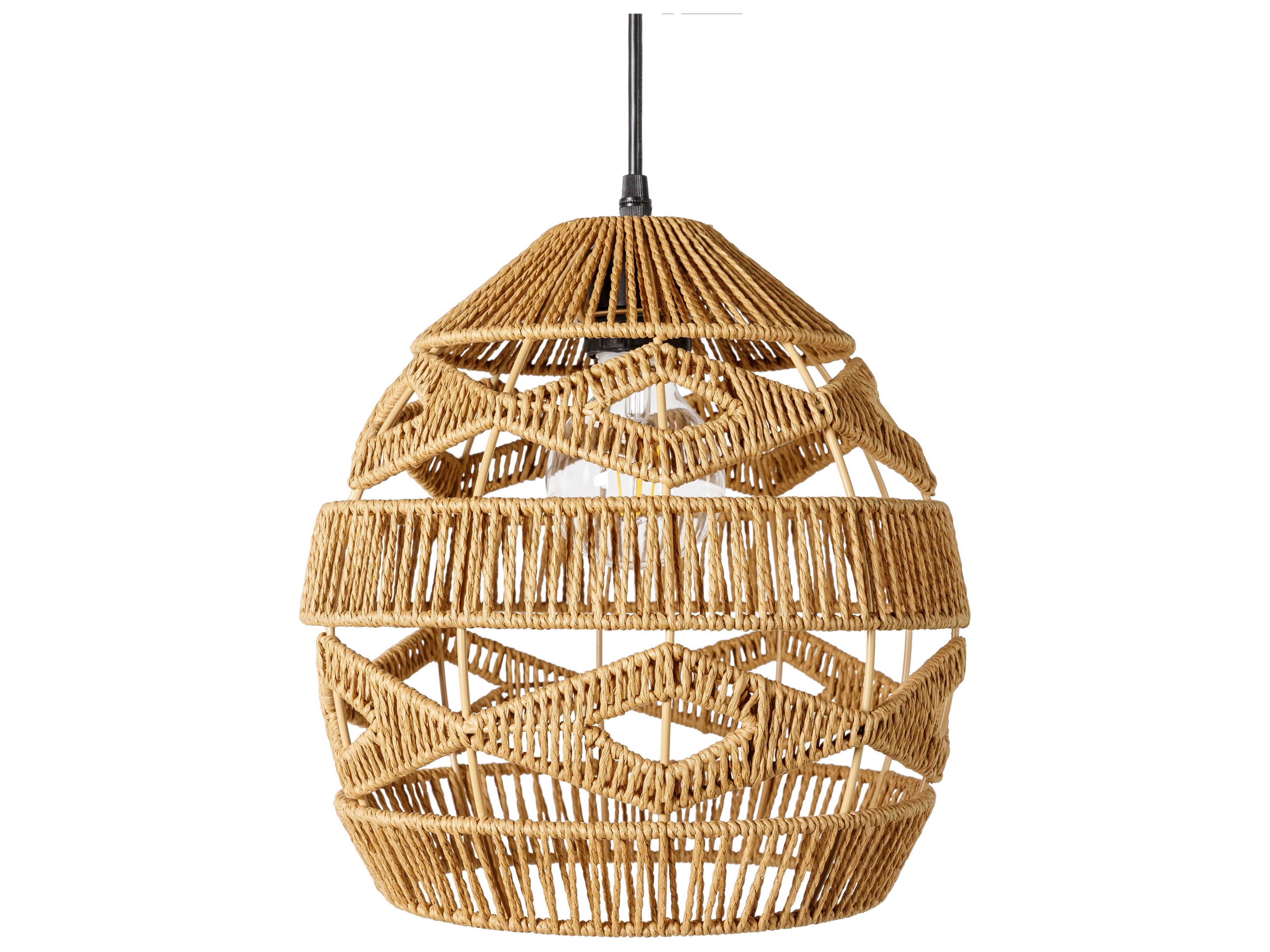 Livabliss by Surya Nosse 1-Light Beige Brown Mini Pendant