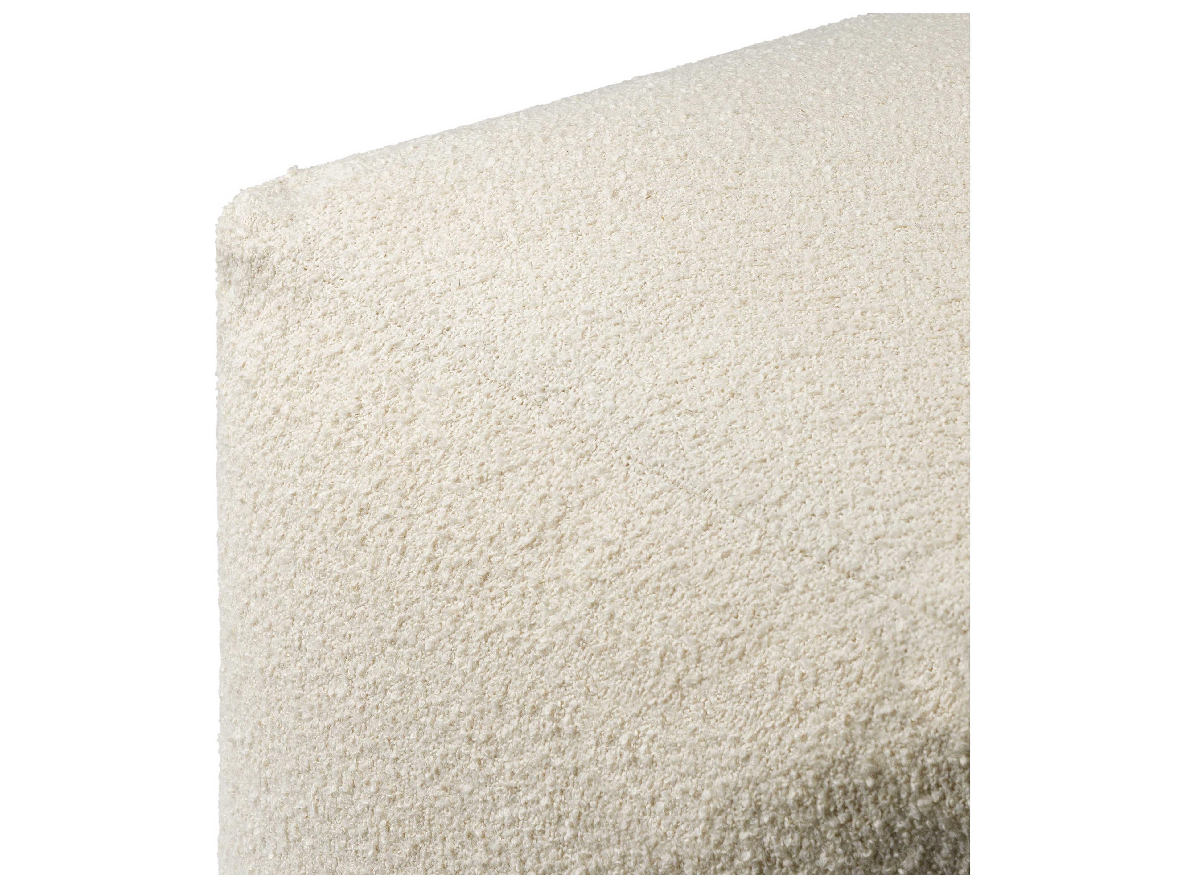 Livabliss by Surya Oskar Ivory Beige Upholstered Pouf