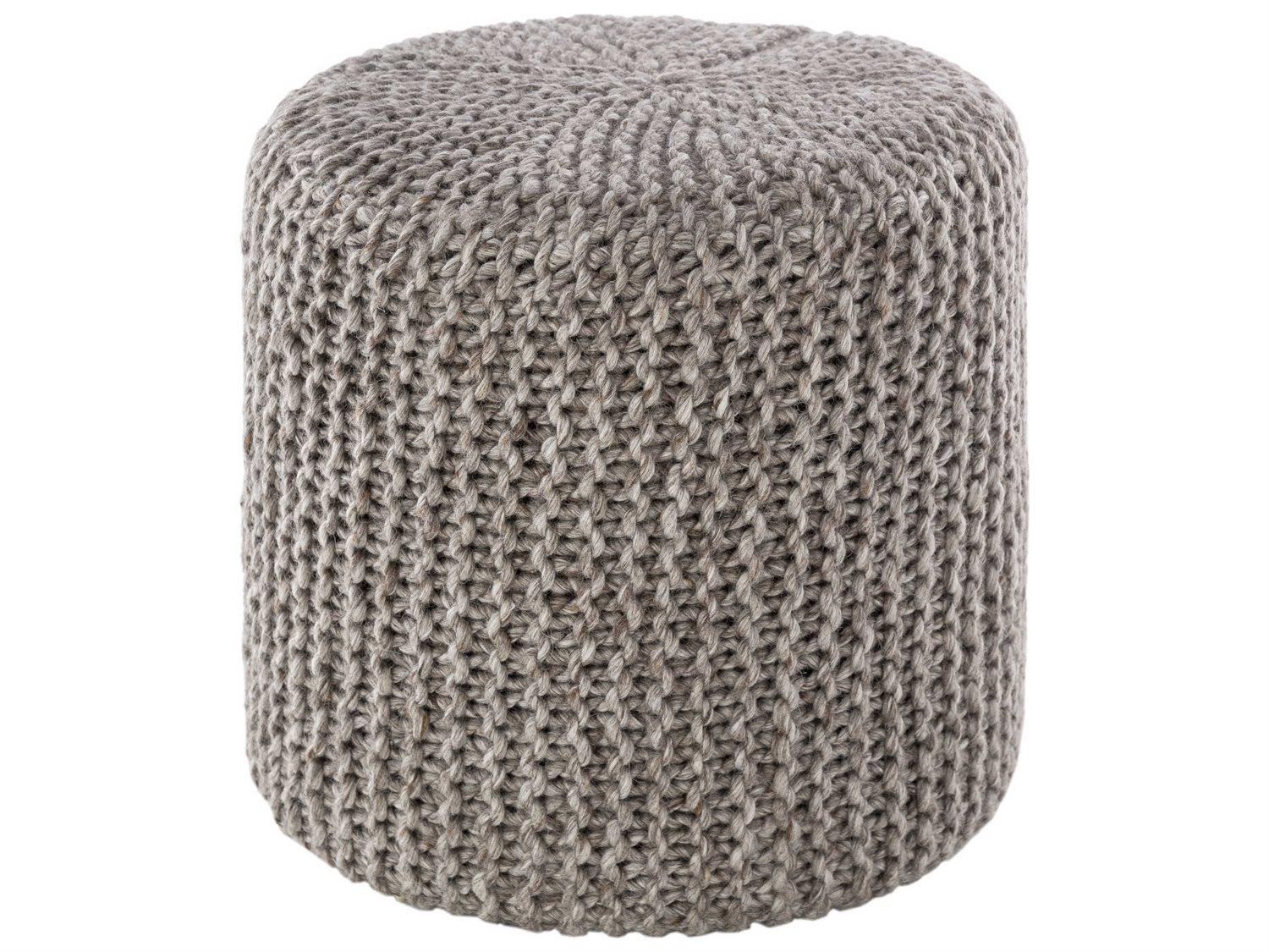 Livabliss by Surya Prado Camel Brown Upholstered Ottoman