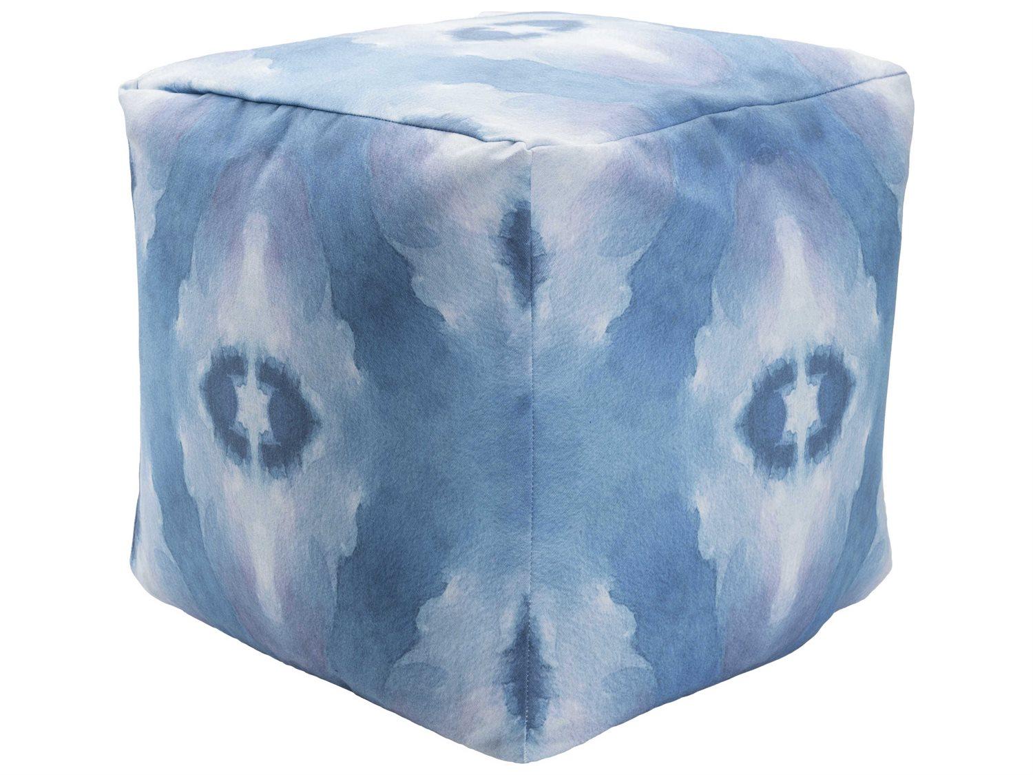 Livabliss by Surya Surya Poufs Blue Upholstered Ottoman