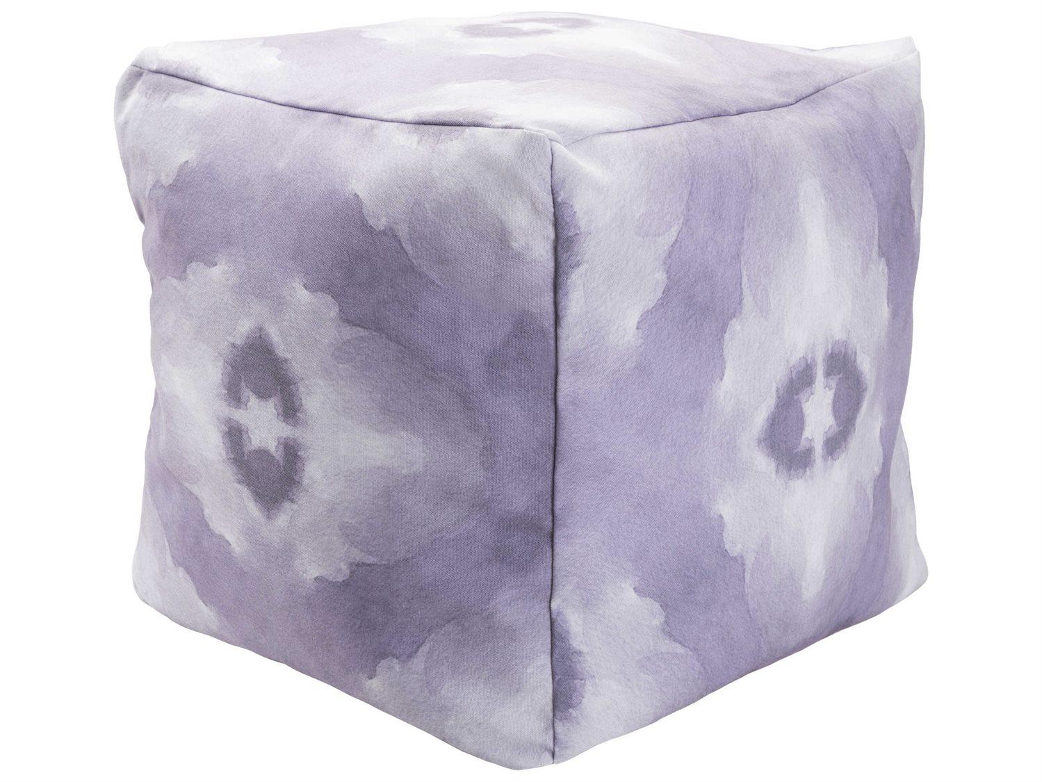 Livabliss by Surya Surya Poufs Lavender Dark Purple Upholstered Ottoman