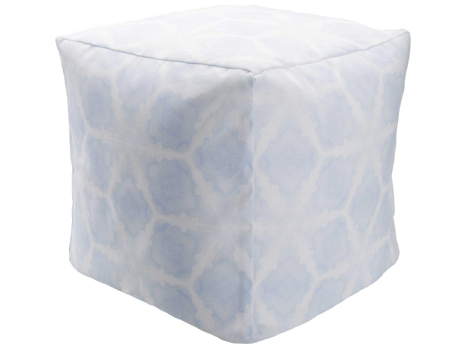 Livabliss by Surya Surya Poufs Blue Upholstered Ottoman