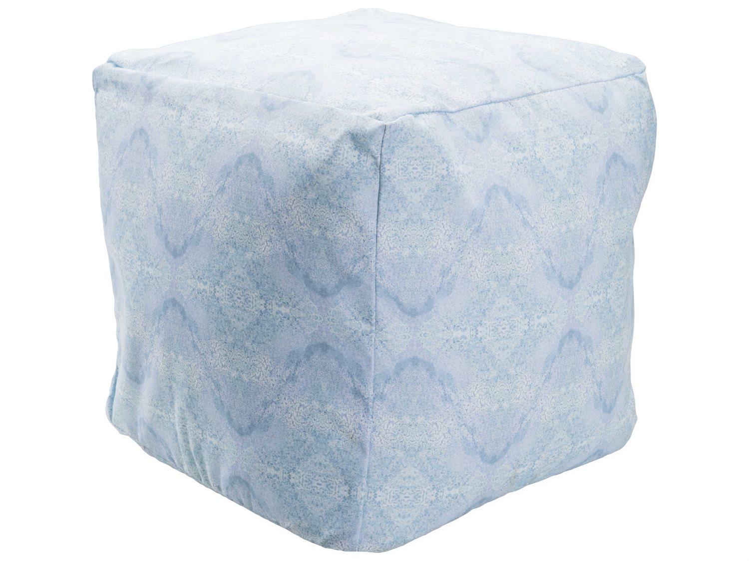 Livabliss by Surya Surya Poufs Blue Upholstered Ottoman