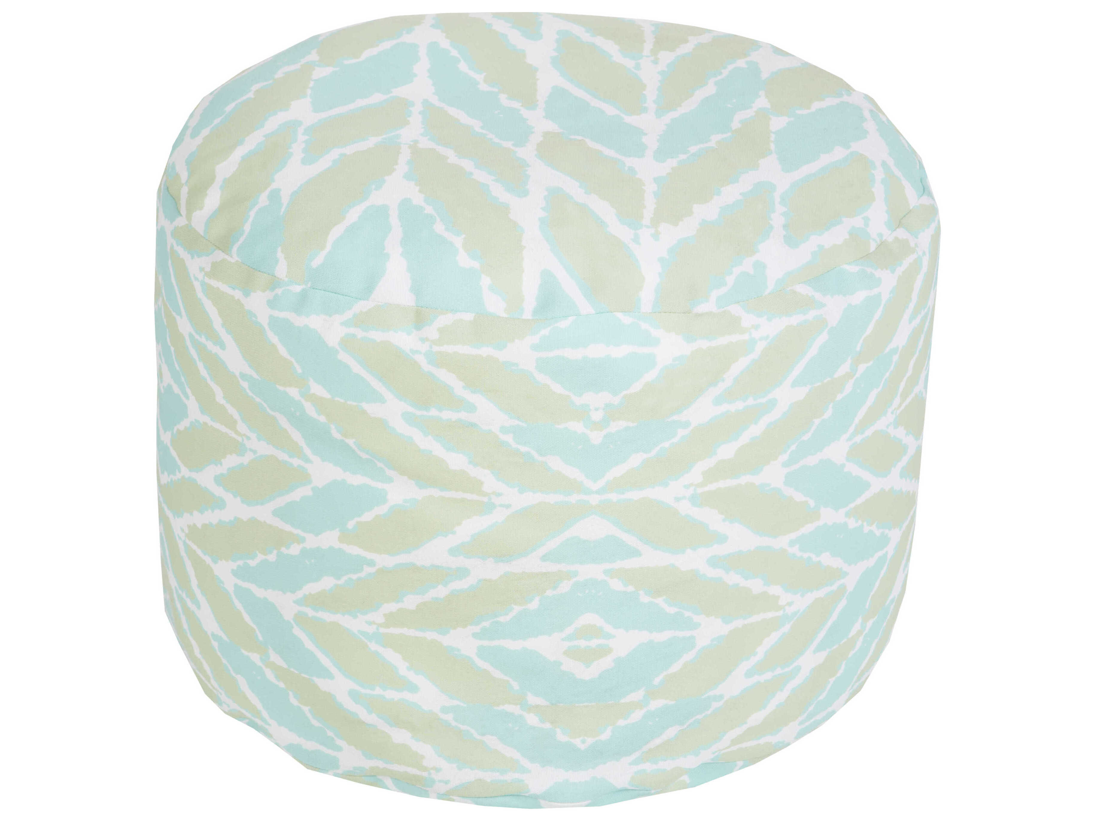 Livabliss by Surya Rain Aqua Seafoam Green Upholstered Pouf