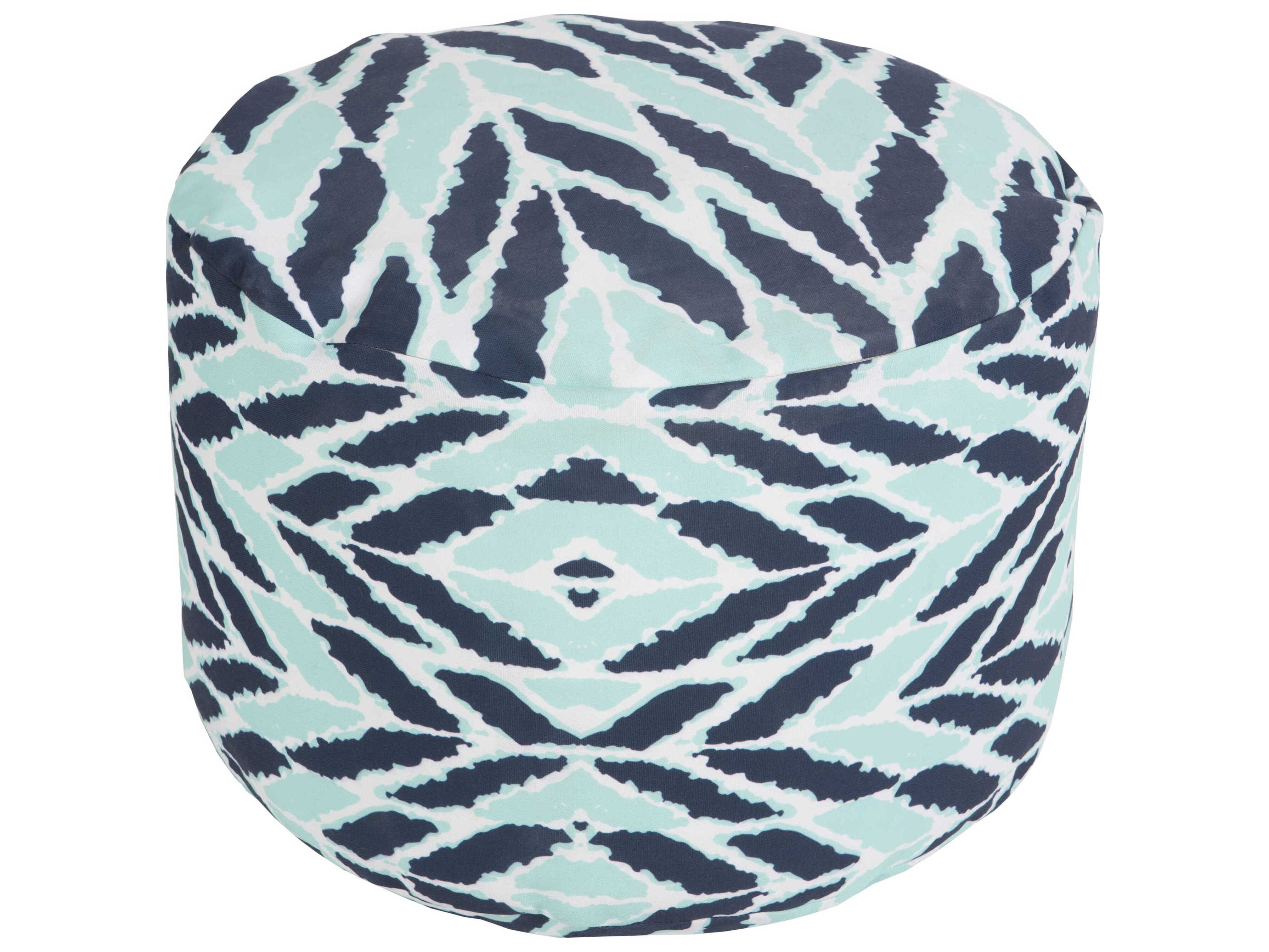 Livabliss by Surya Rain Dark Blue Upholstered Pouf