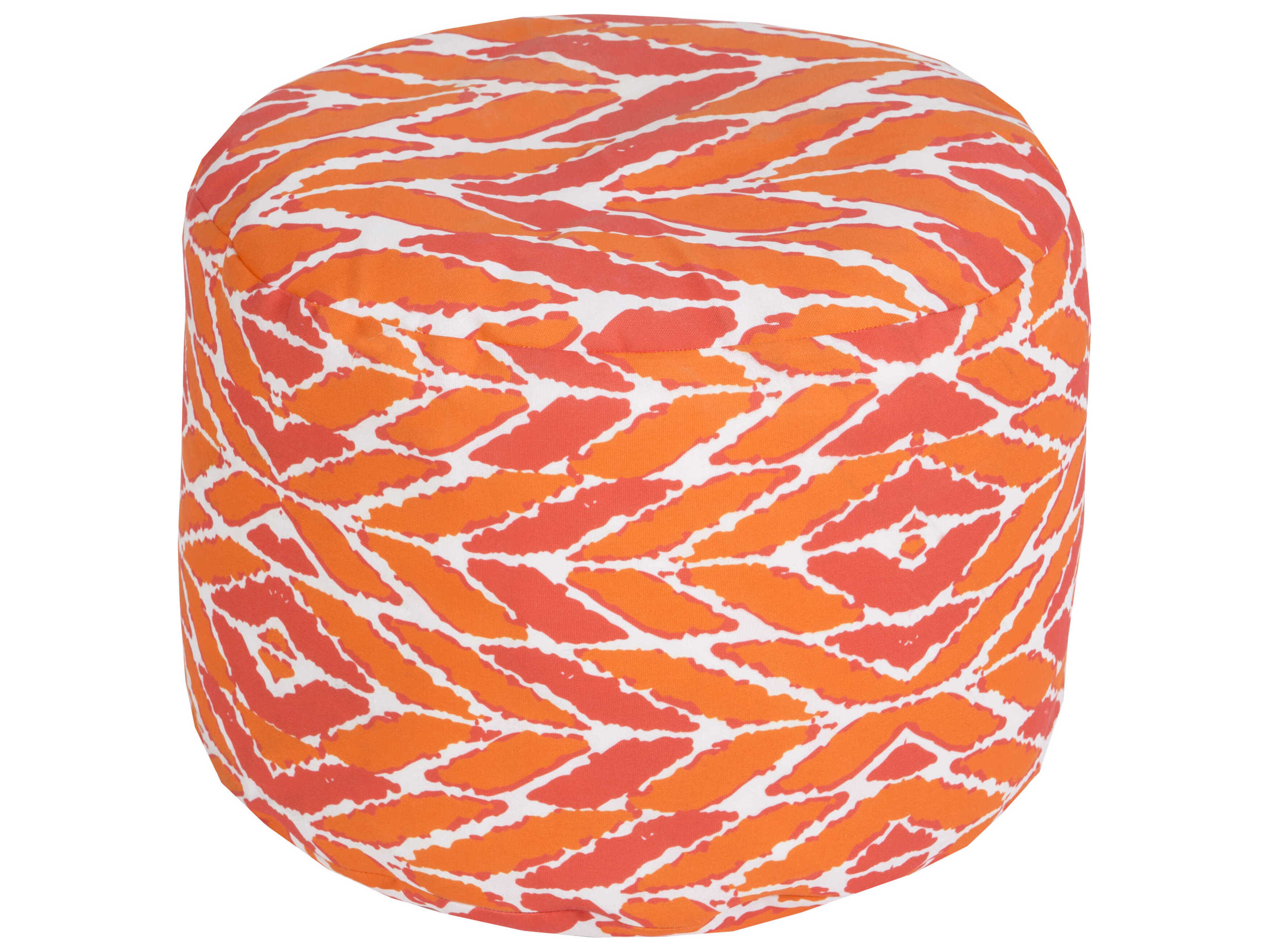 Livabliss by Surya Rain Dusty Coral Orange Upholstered Pouf