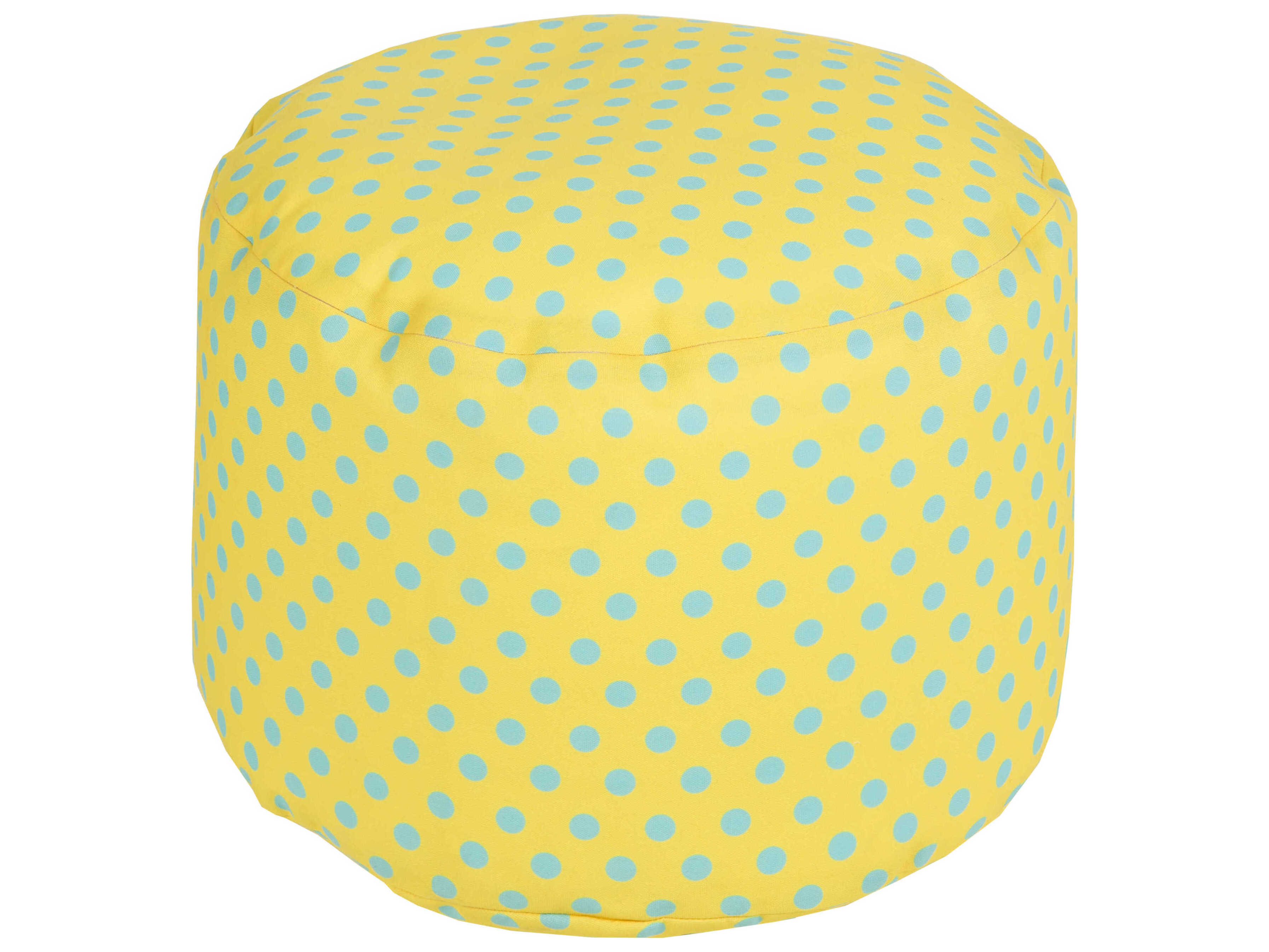 Livabliss by Surya Rain Orange Yellow Upholstered Pouf