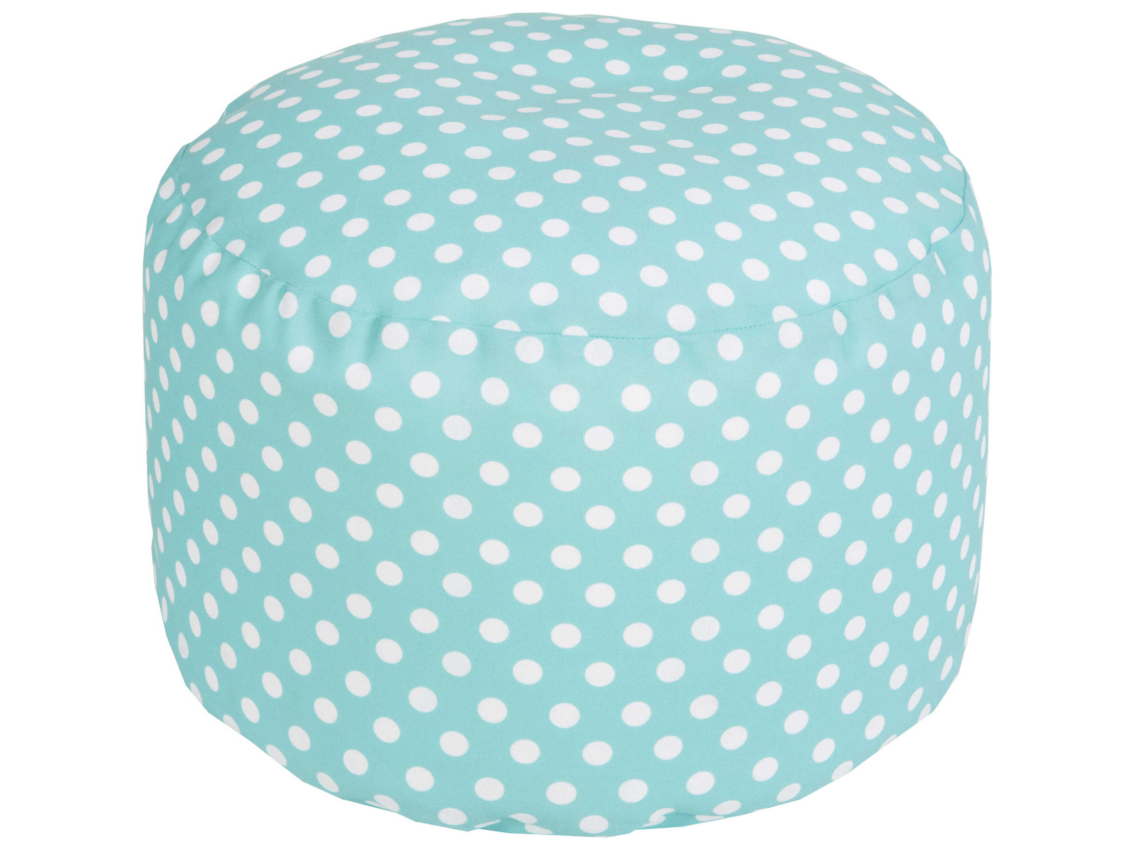 Livabliss by Surya Rain Blue Upholstered Pouf