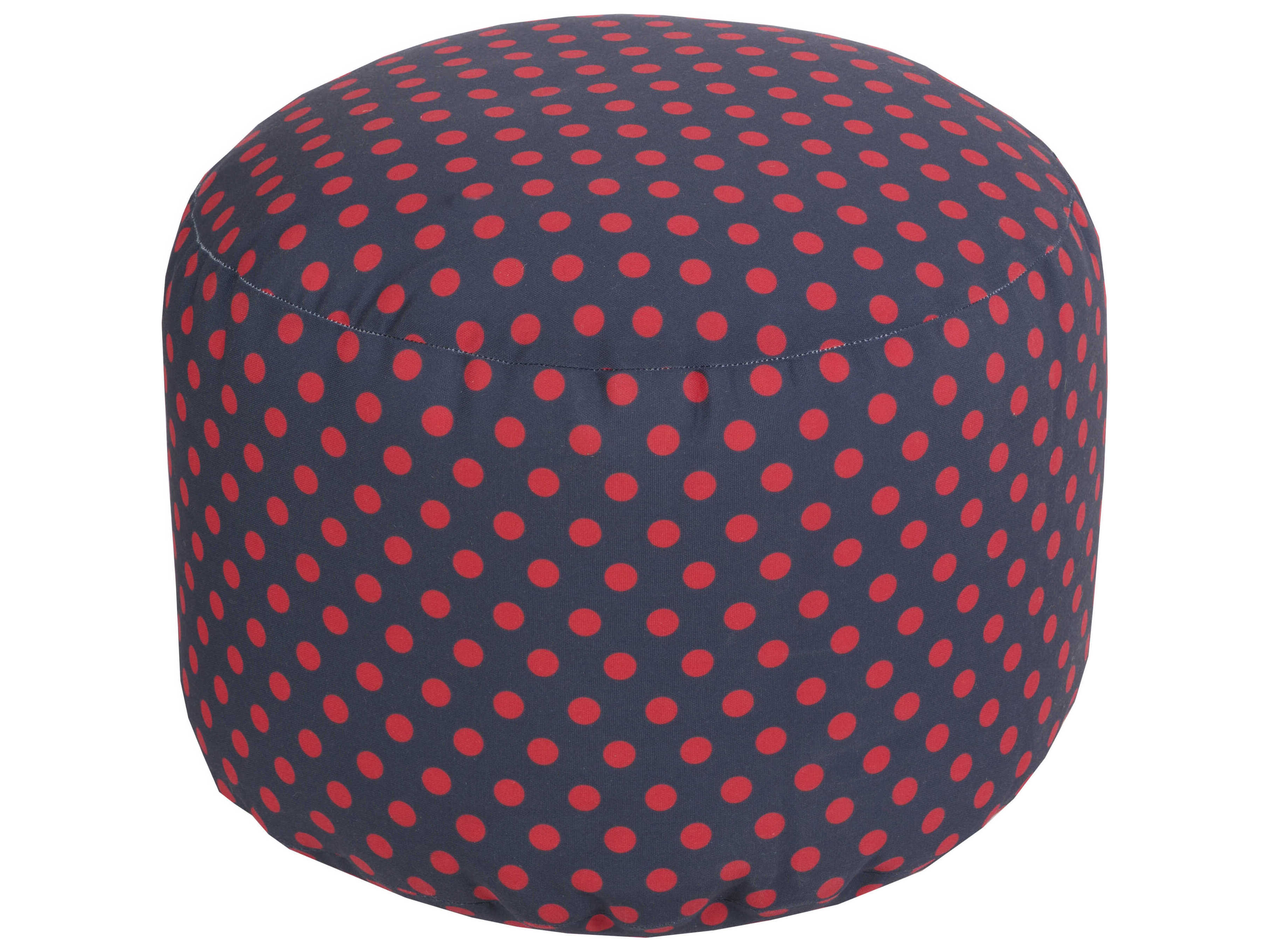 Livabliss by Surya Rain Ink Blue Upholstered Pouf