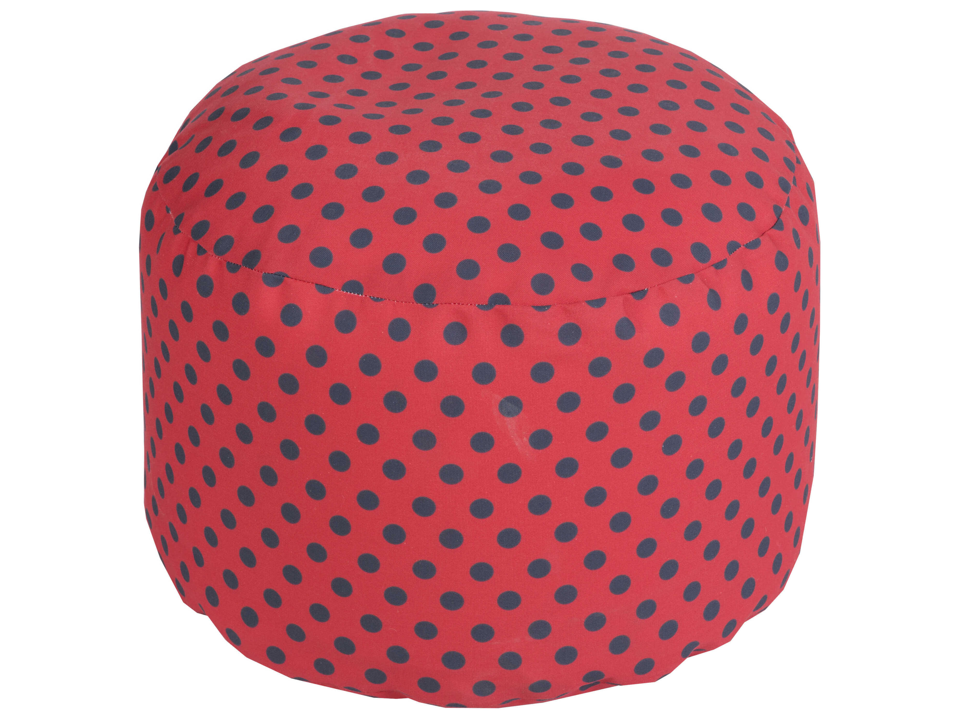 Livabliss by Surya Rain Red Upholstered Pouf