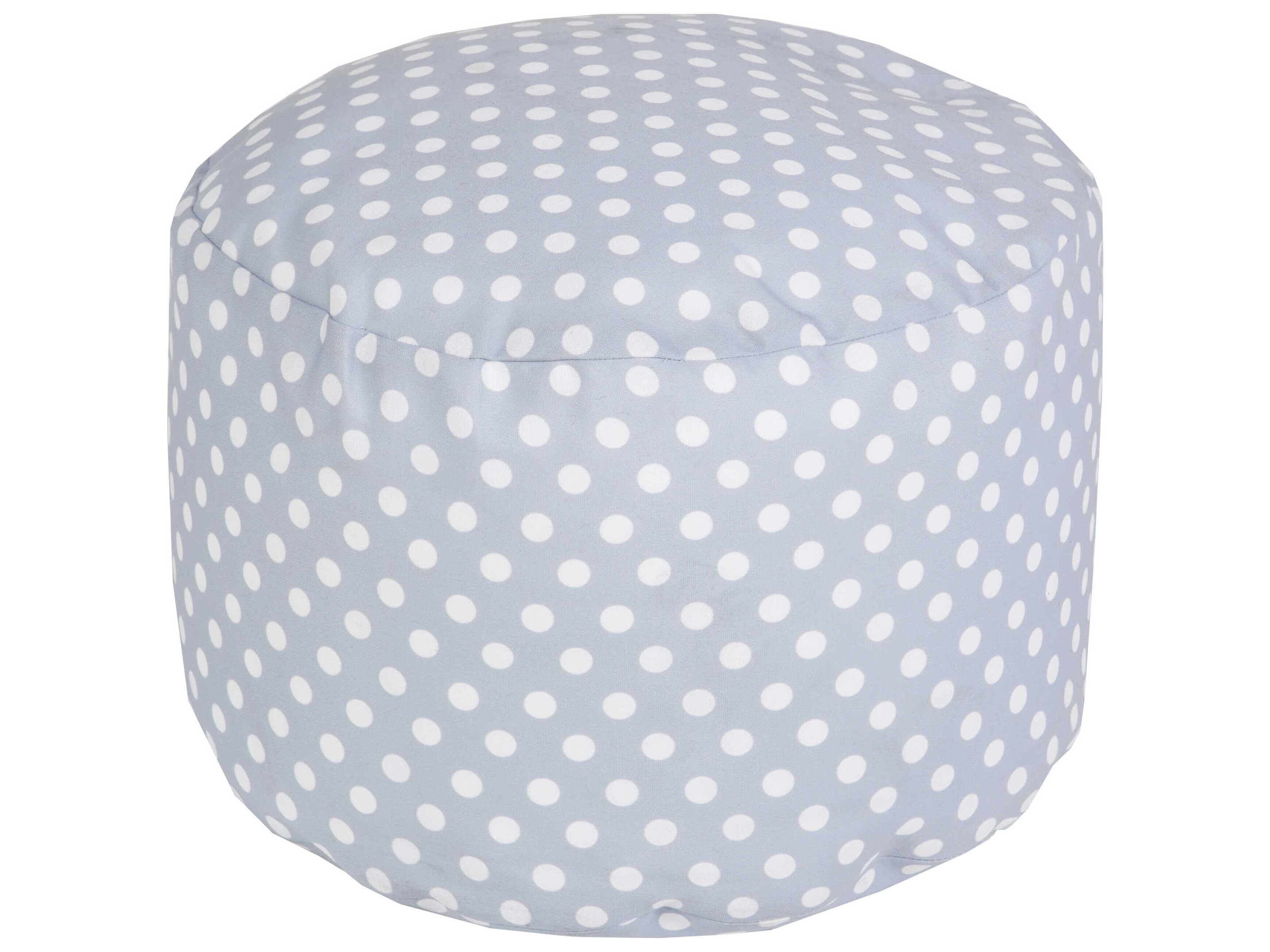 Livabliss by Surya Rain Gray Upholstered Pouf