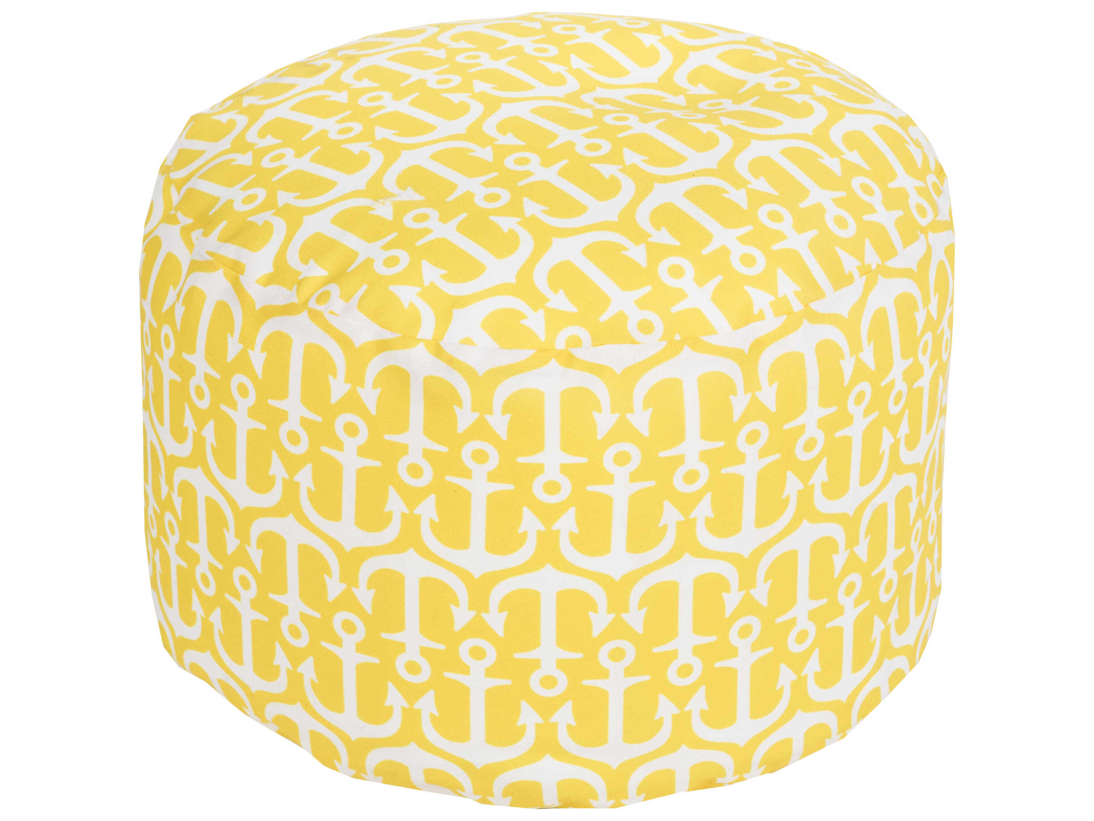 Livabliss by Surya Rain Yellow Upholstered Pouf