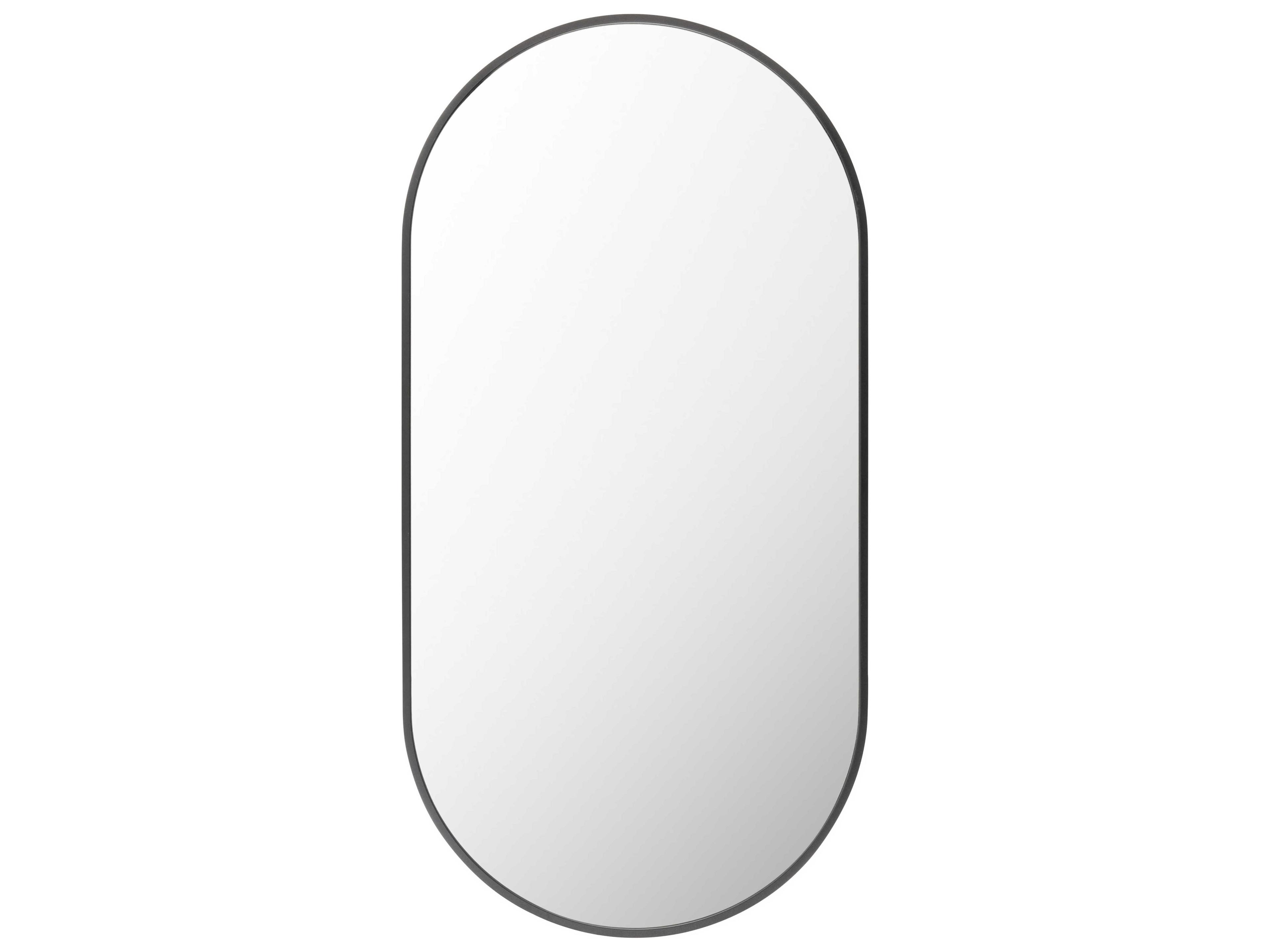 Livabliss by Surya Aranya Black Wall Mirror Oval