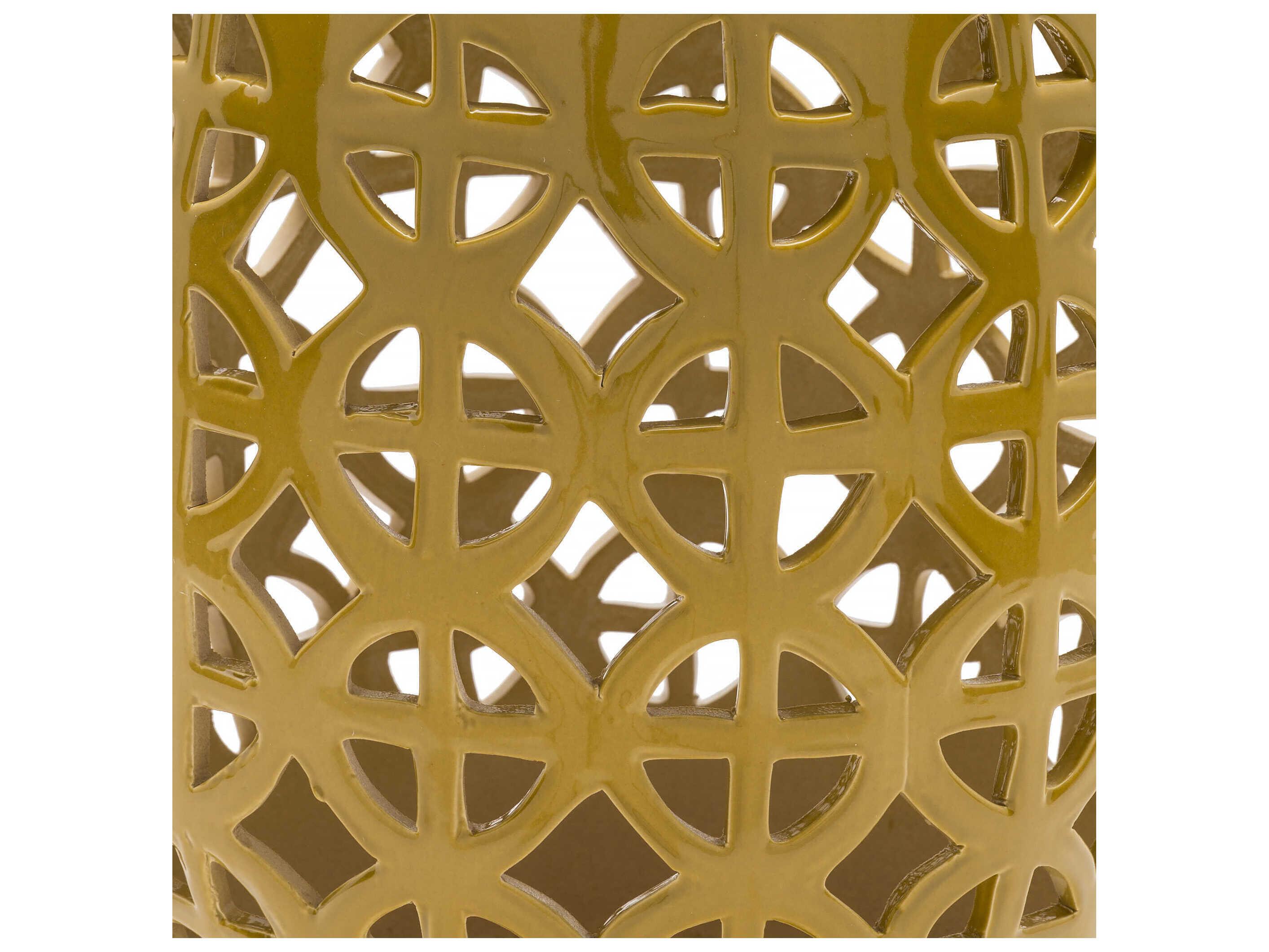 Livabliss by Surya Ridgeway Mustard Yellow Garden Stool